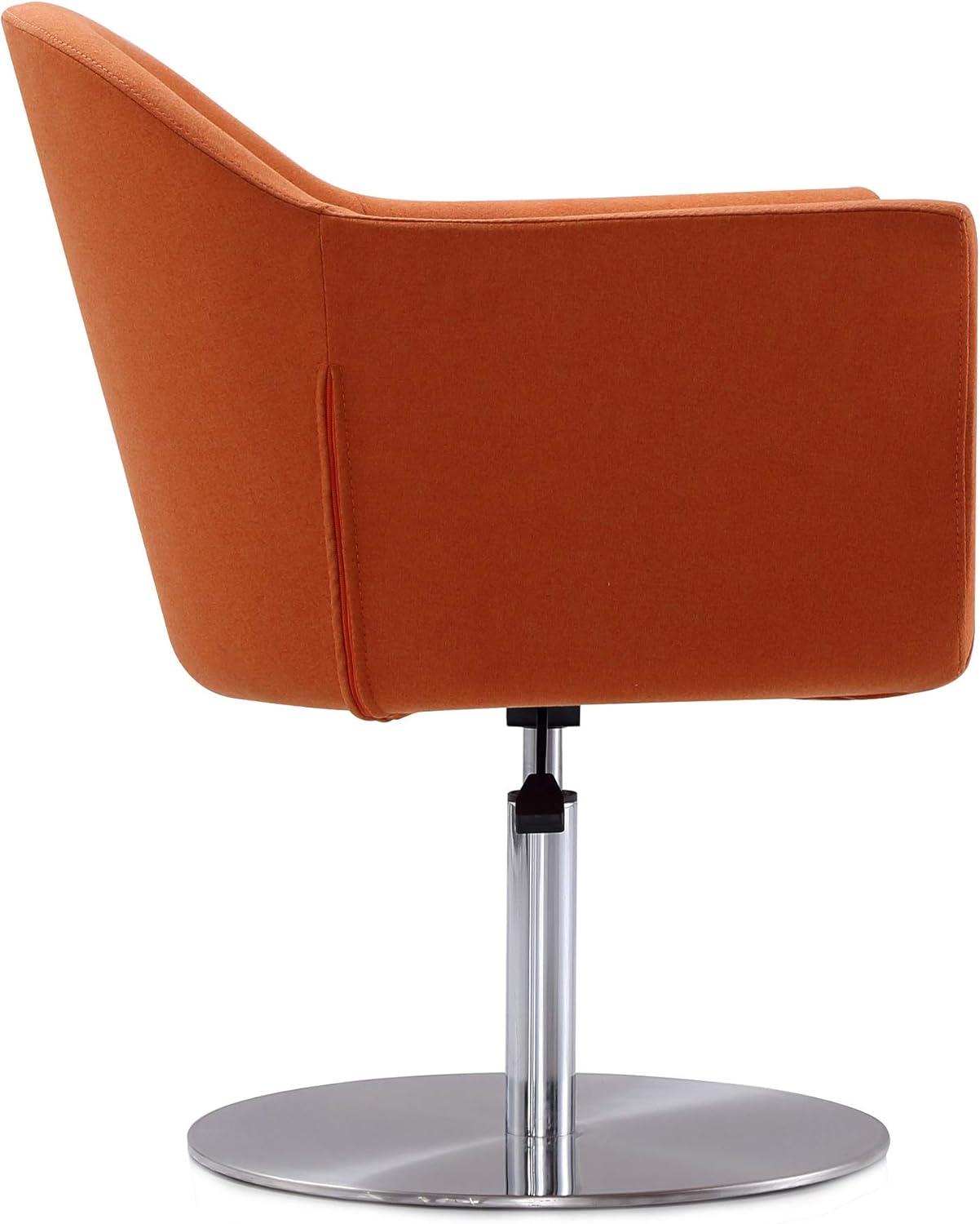 Voyager Swivel Adjustable Accent Chair, Orange