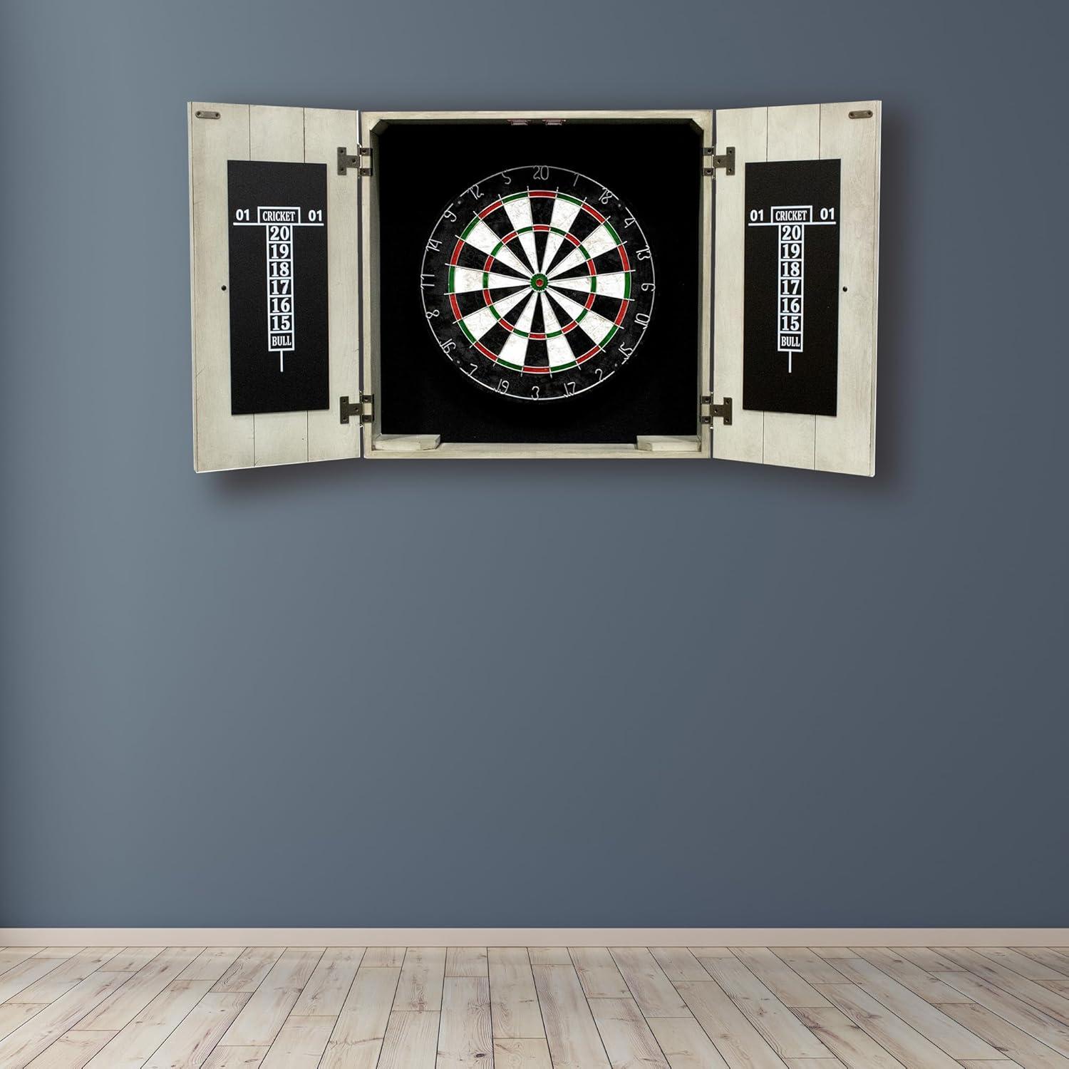 Drifter Sisal Bristle Dartboard and Cabinet Set with Darts