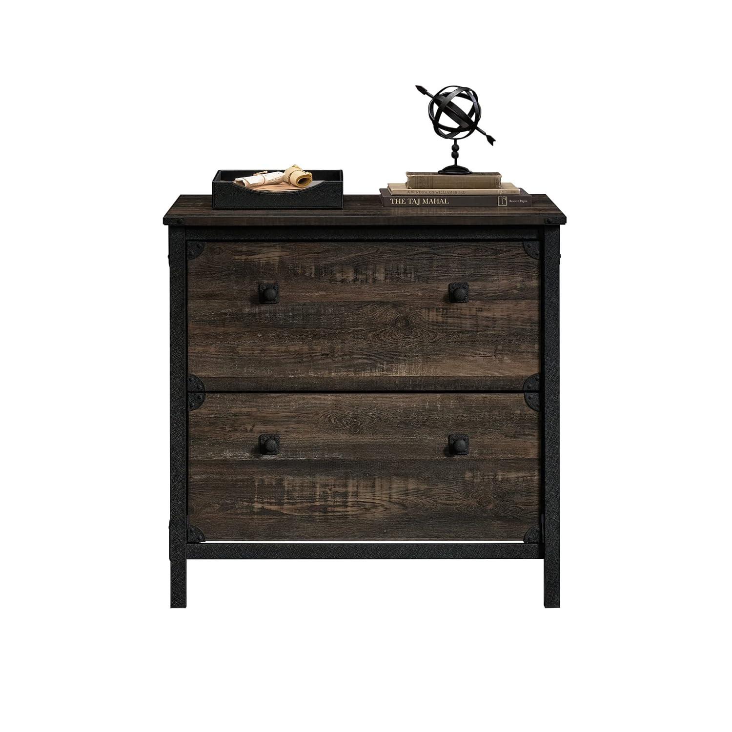 2 Drawer Steel River Lateral File Cabinet Carbon Oak - Sauder