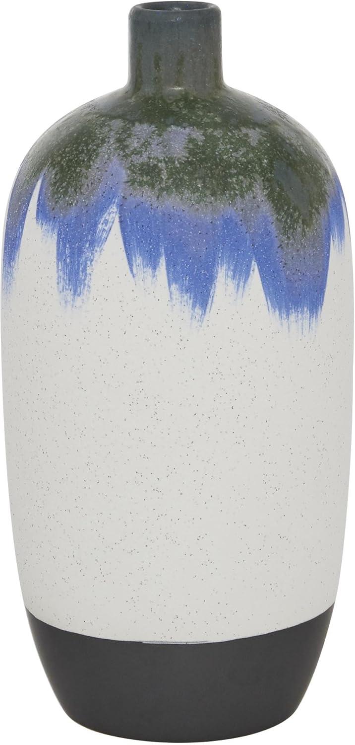 Novogratz White Ceramic Contemporary Vase, 13 X 6 X 6 | Wayfair