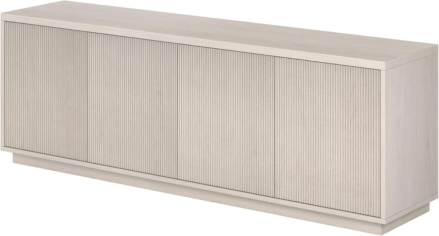 Evelyn&Zoe Hanson Rectangular TV Stand for TV's up to 75", Alder White