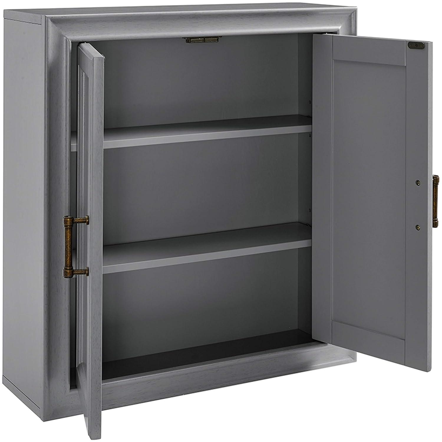 Tara Wall Decorative Wall Cabinet Gray - Crosley