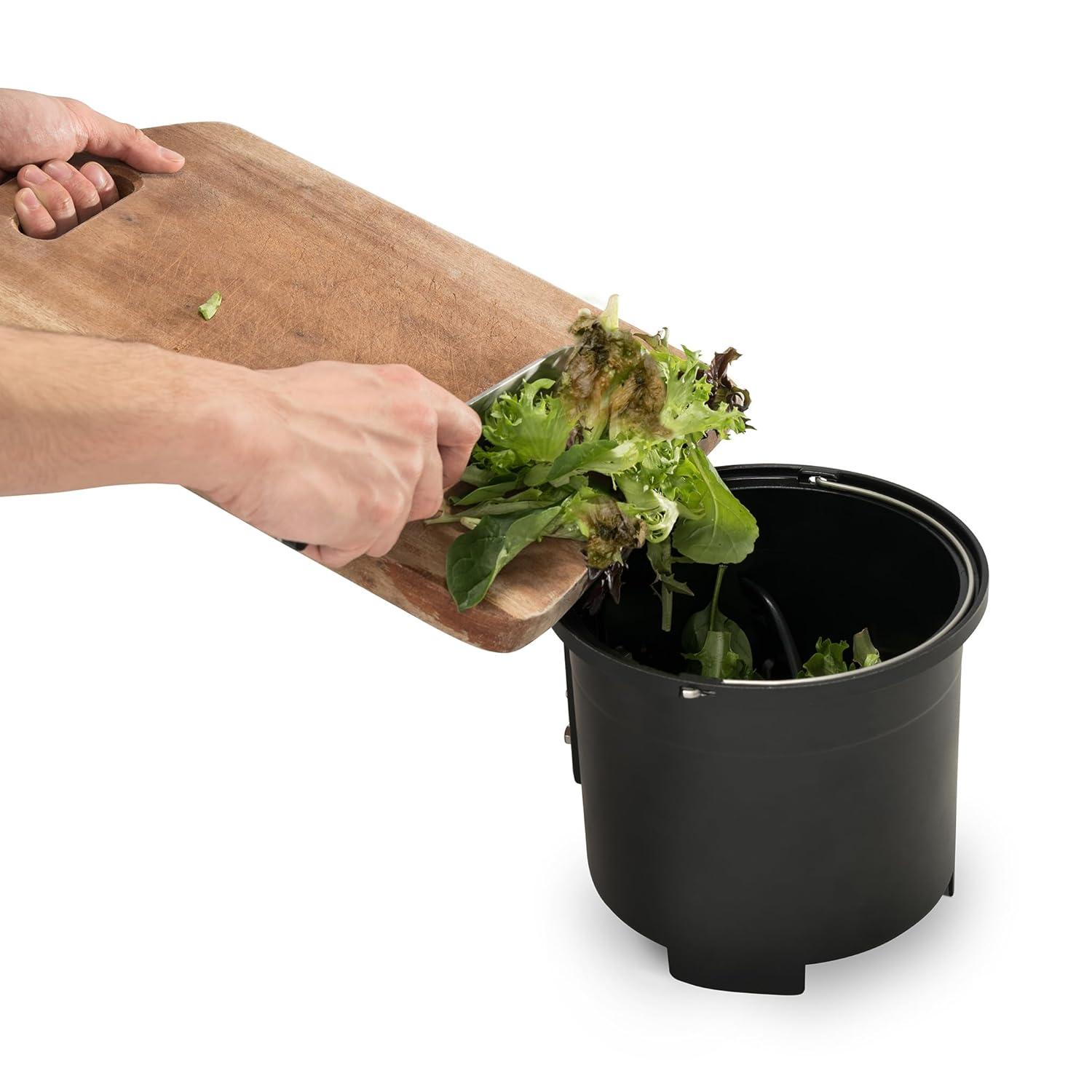 Newair Luma Electric Kitchen Composter 2.5L Capacity Odorless Countertop Compost Bin, Lid Clear-View Window