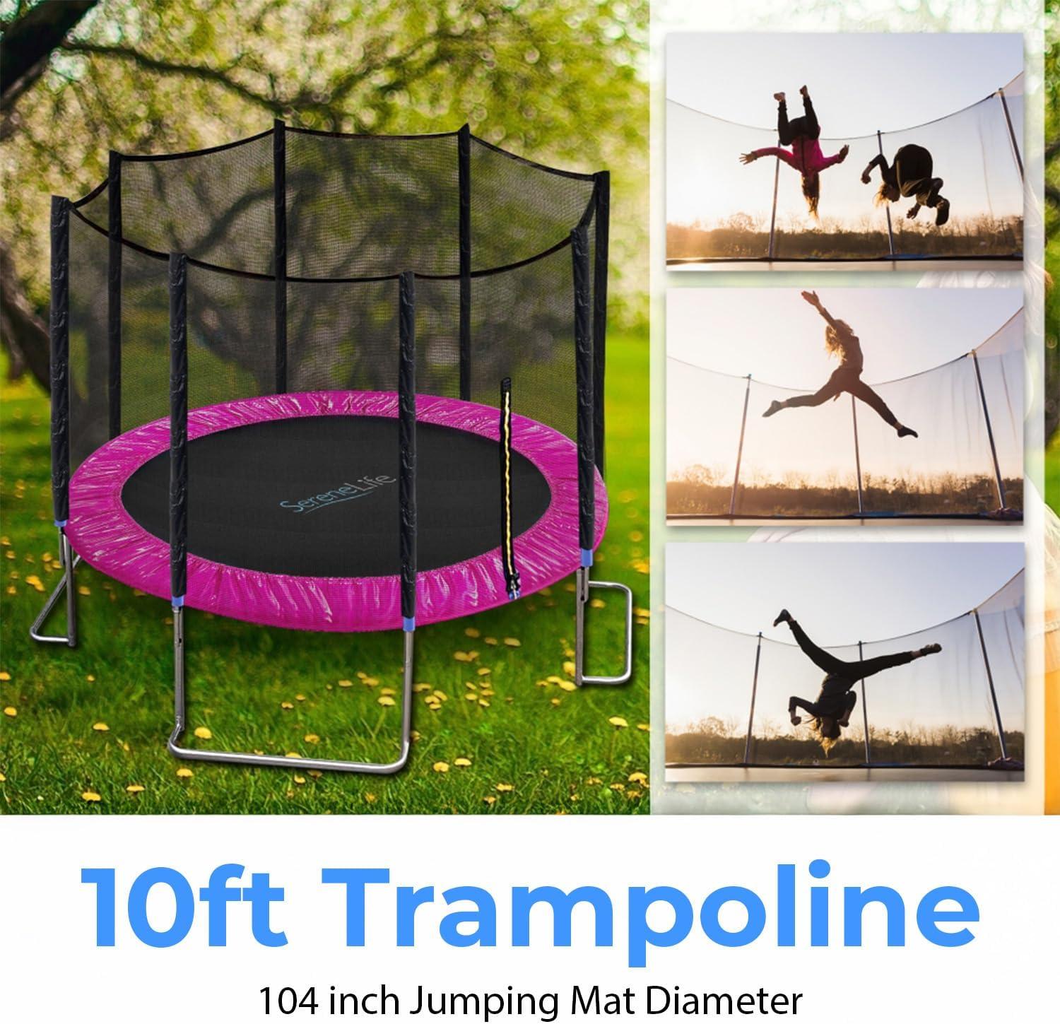 SereneLife 120" Round Backyard Trampoline