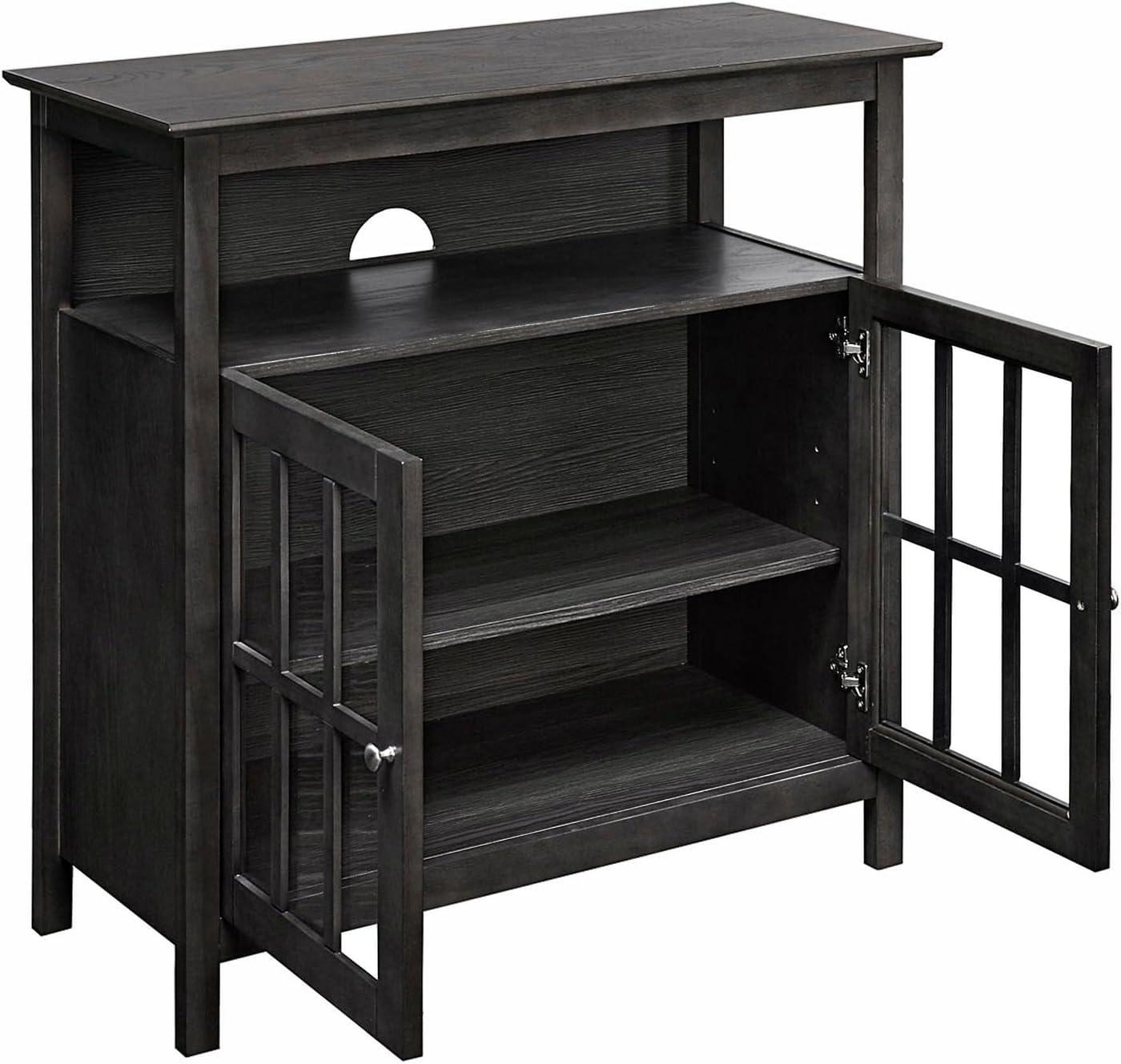 Convenience Concepts Big Sur Highboy TV Stand with Storage Cabinets for TVs up to 40 Inches, Weathered Gray