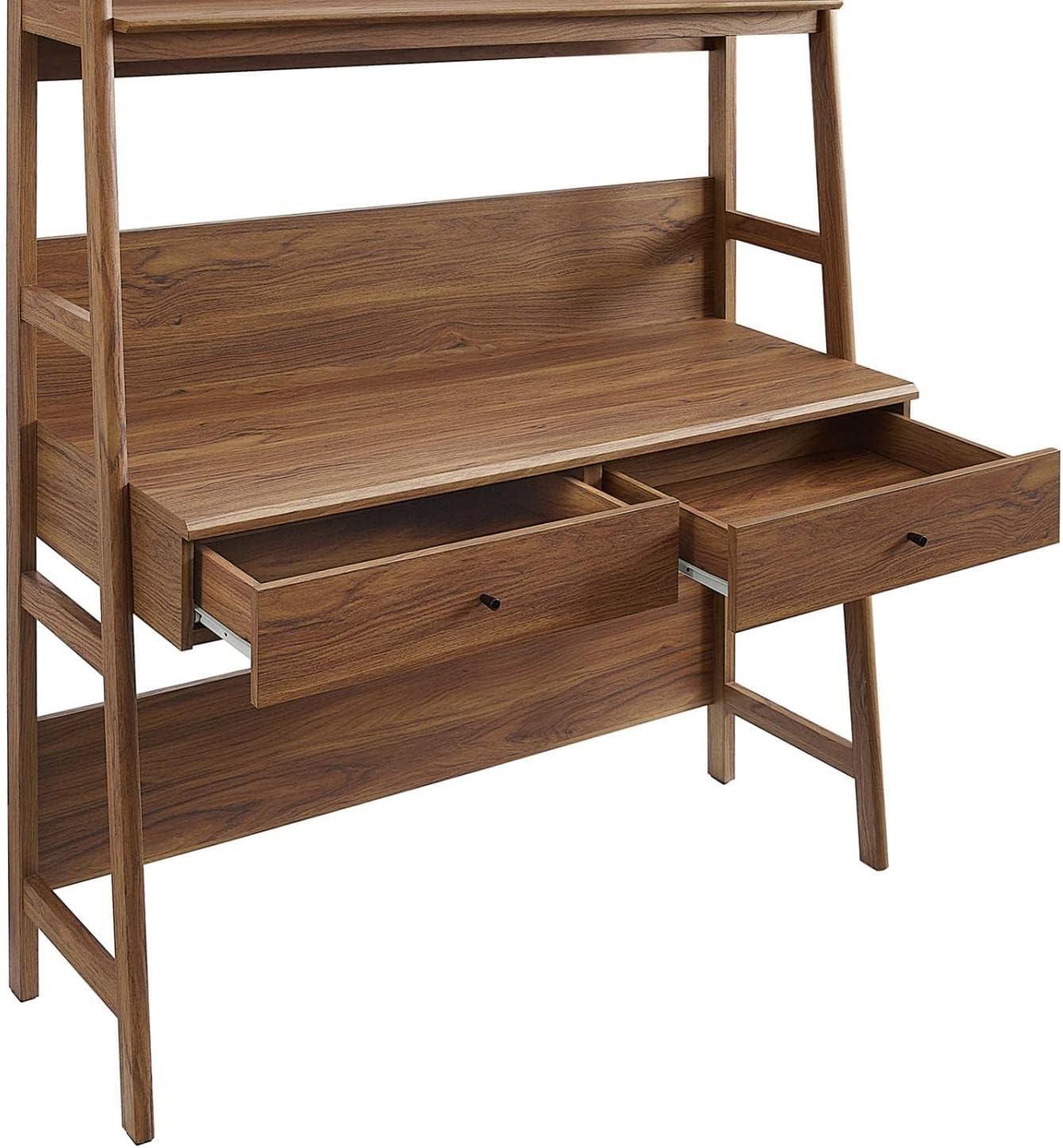 Modway Bixby Modern Style Particleboard and MDF Office Desk in Walnut