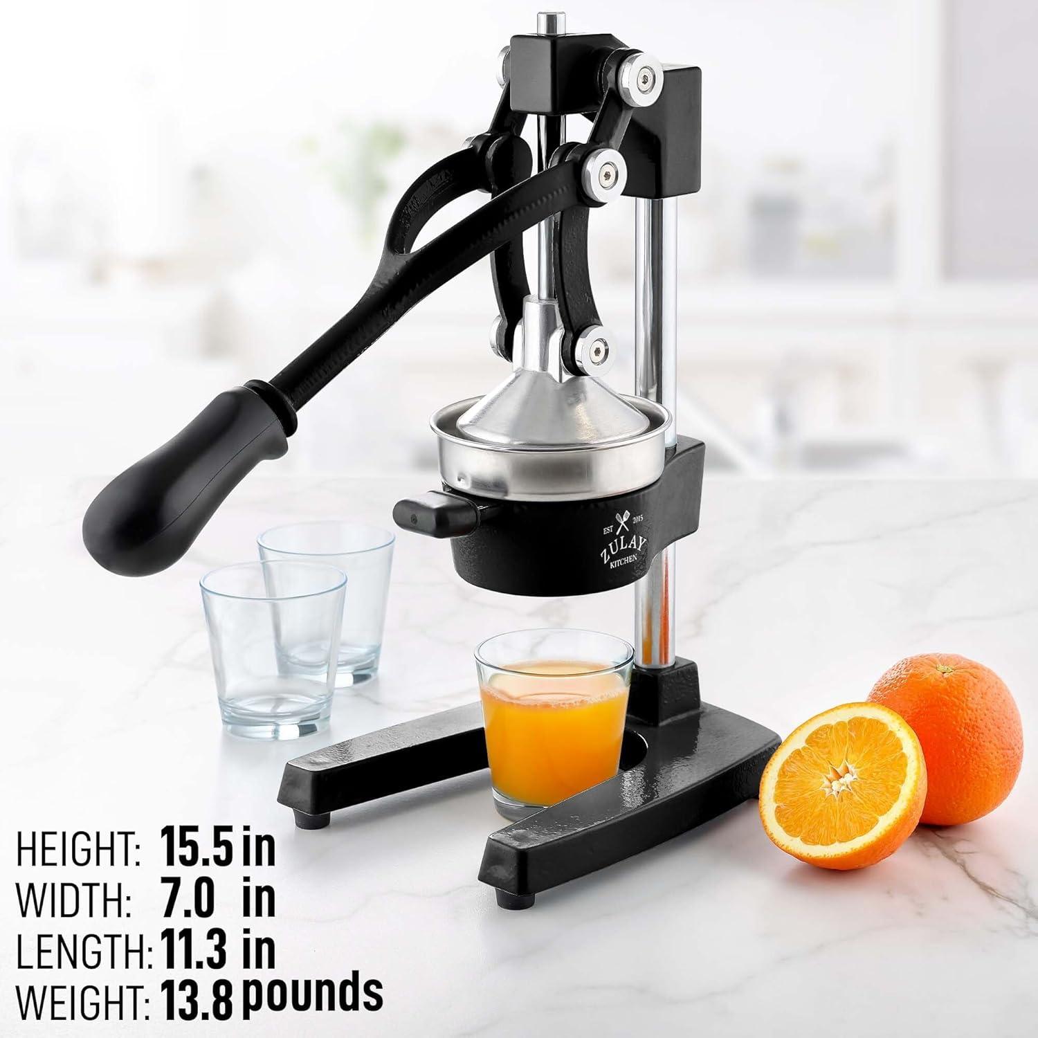 Zulay Black Heavy Duty Manual Citrus Juicer