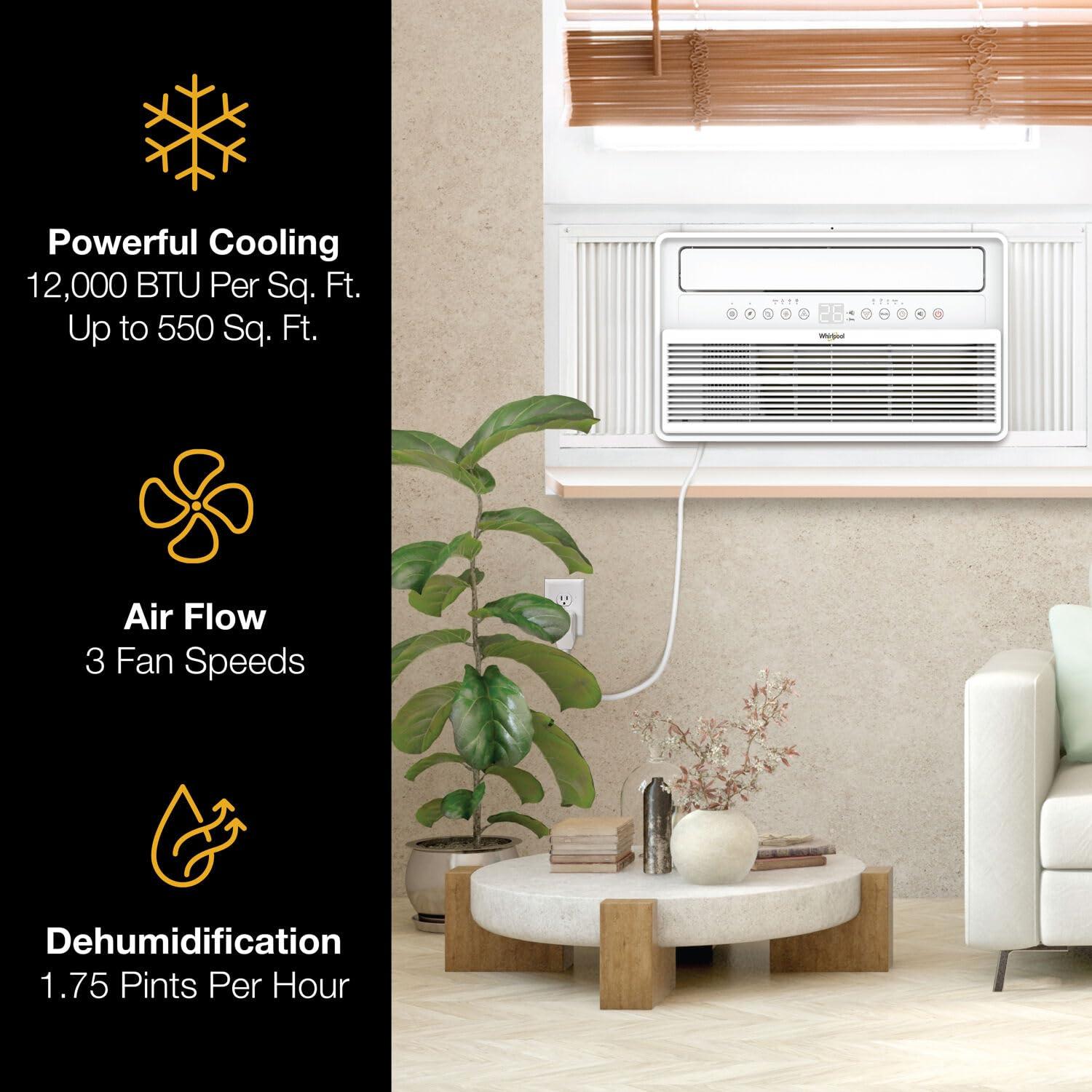 Whirlpool 18,000 BTU 230V Window Mounted Inverter Air Conditioner with Remote Control