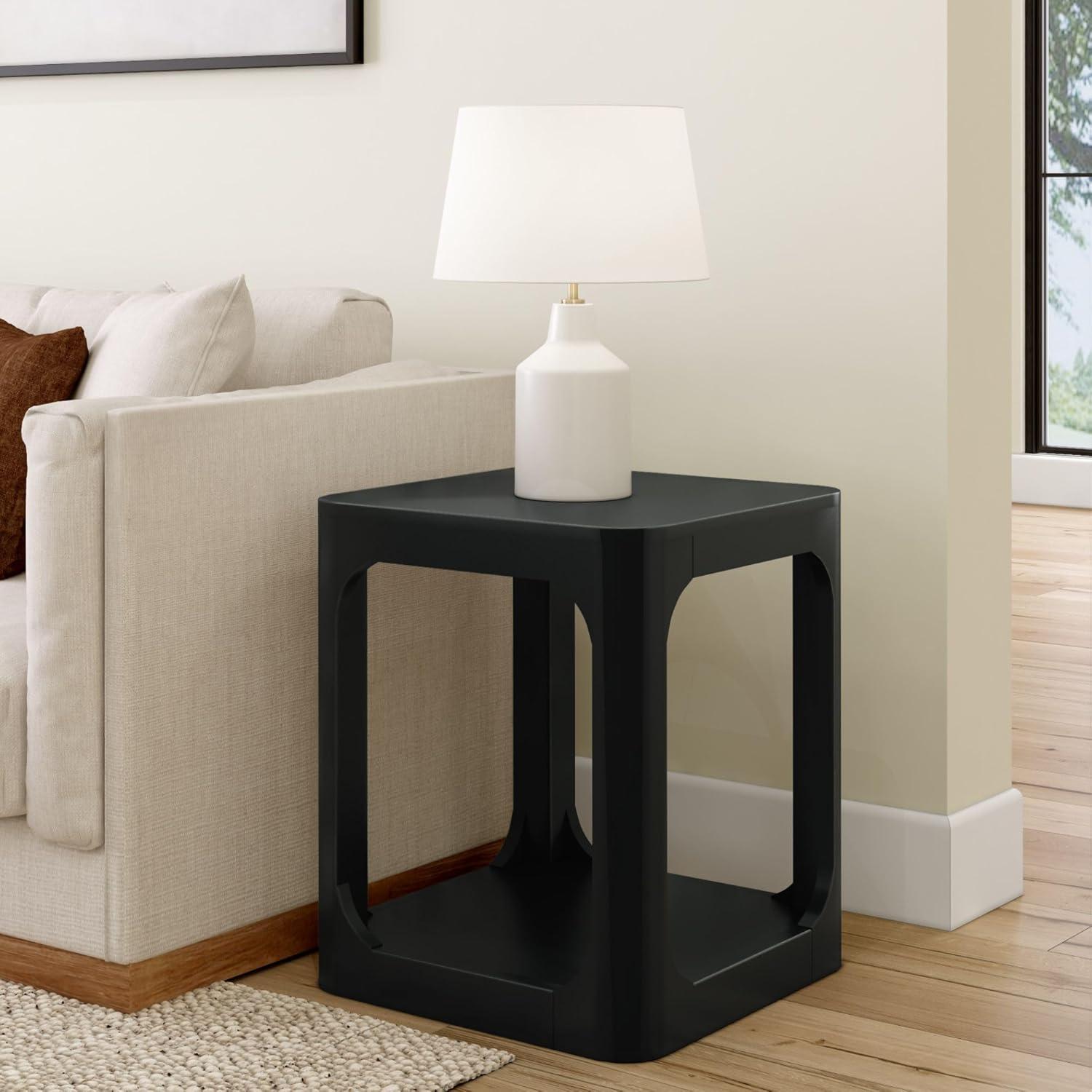 Plank+Beam Square Side Table with Shelf, Side Table for Living Room, End Table with Storage, 20"