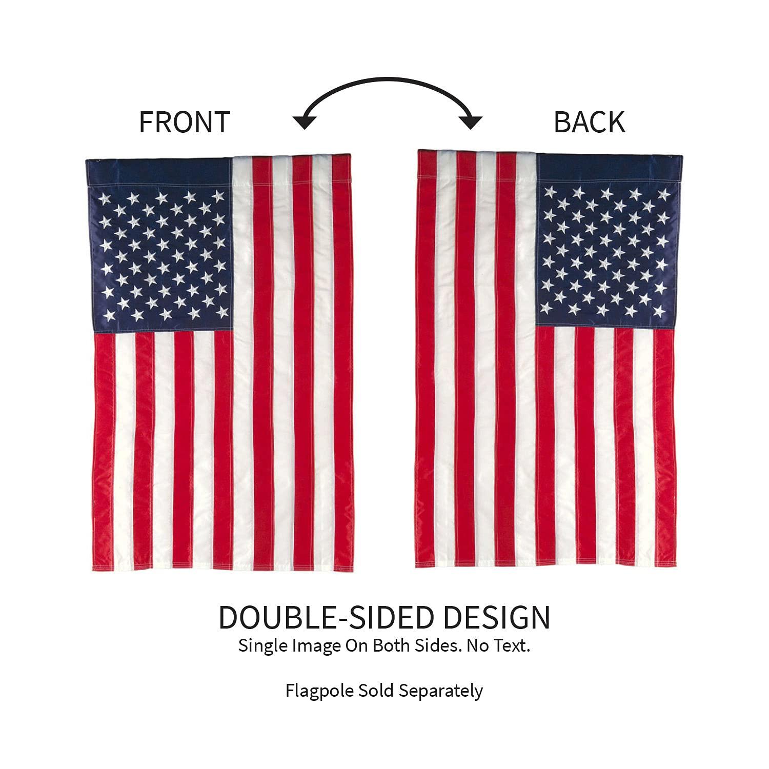 Double Sided 18'' H x 12.5'' W Nylon Independence Day Garden Flag