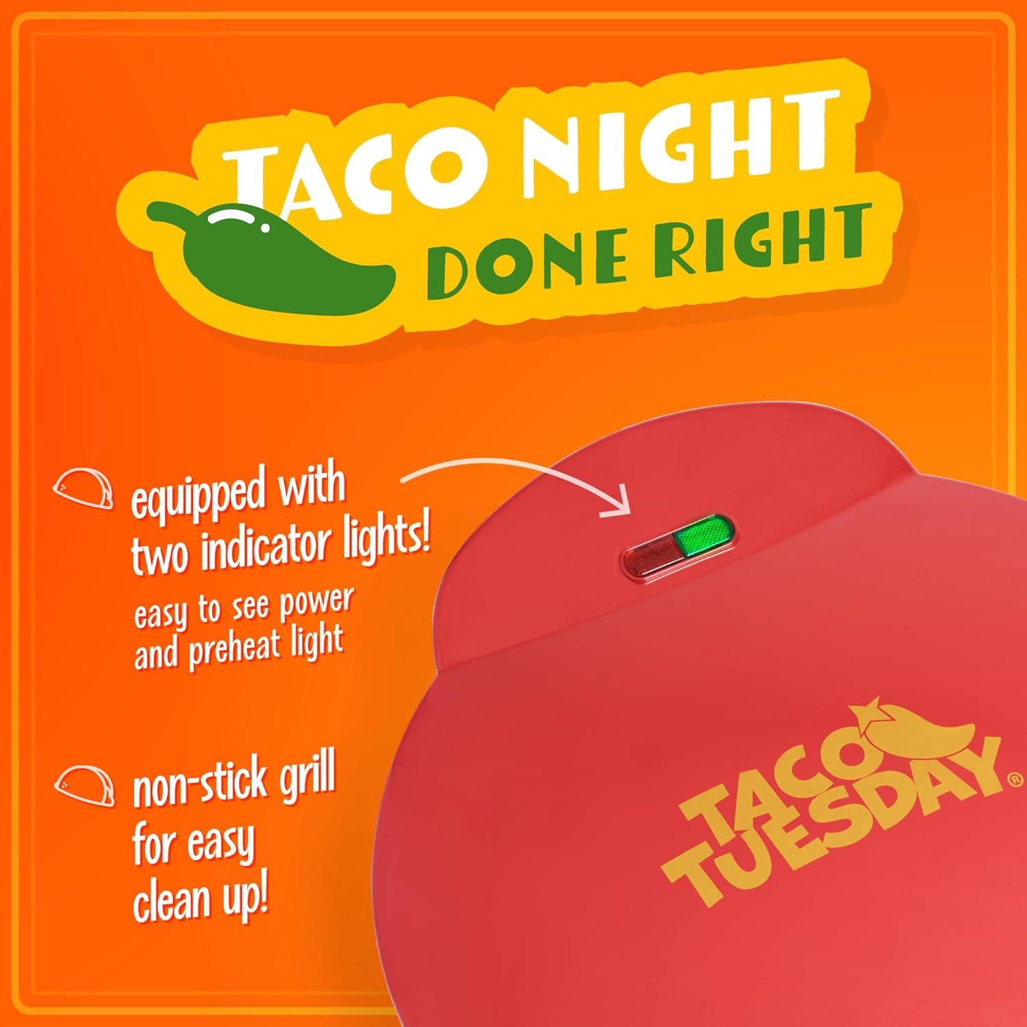 Taco Tuesday TCTEQM10RD 10 In. Electric Quesadilla Maker