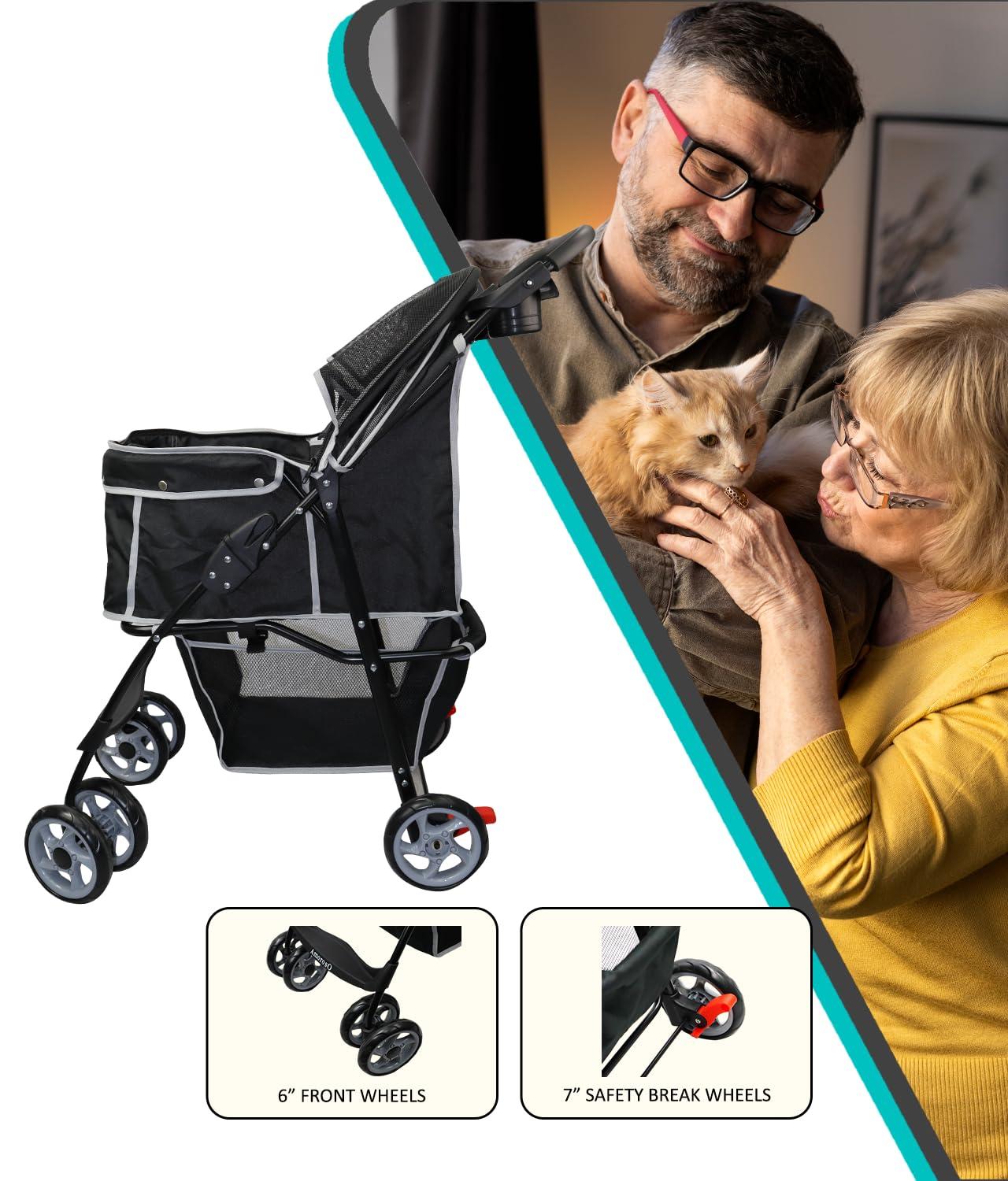 AmorosO Foldable Pet Stroller