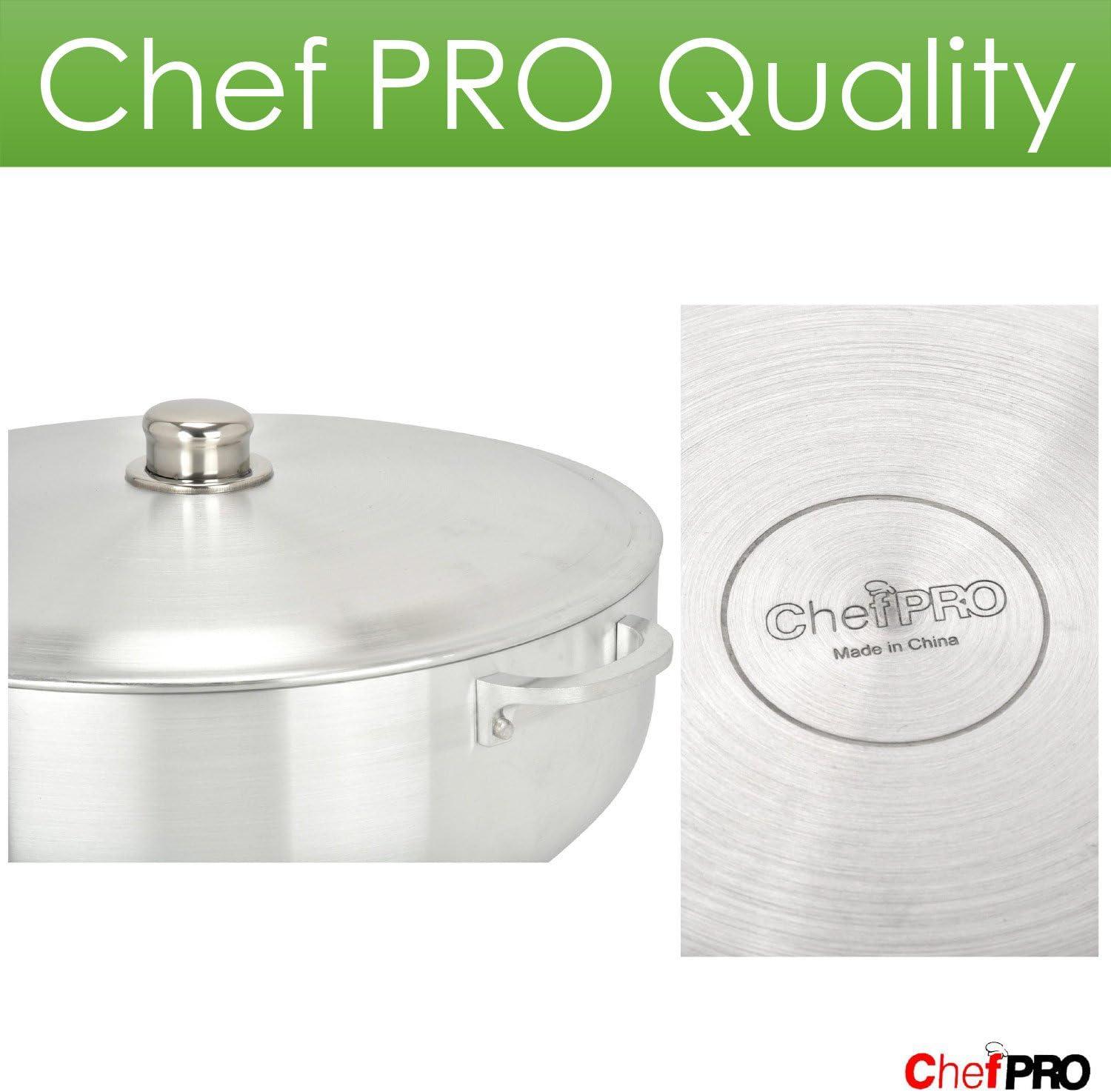 Chef PRO Commercial Grade Aluminum Caldero Stock Pot, 3.8 Quarts