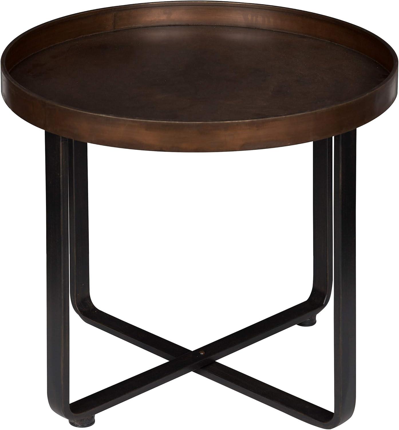 Kate and Laurel Zabel Round Metal End Table