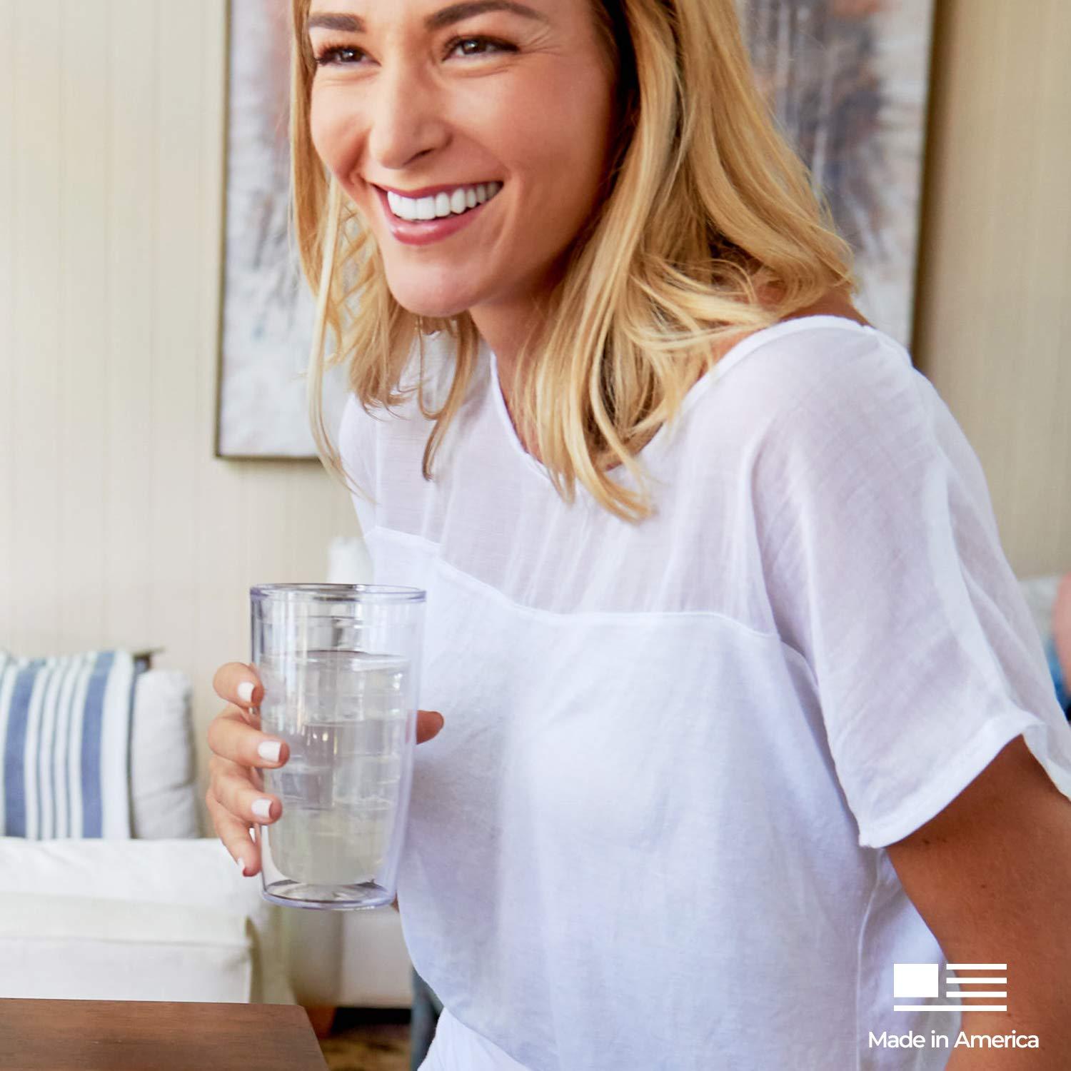 Red and Clear Double-Walled Insulated Travel Tumbler Set, 16oz