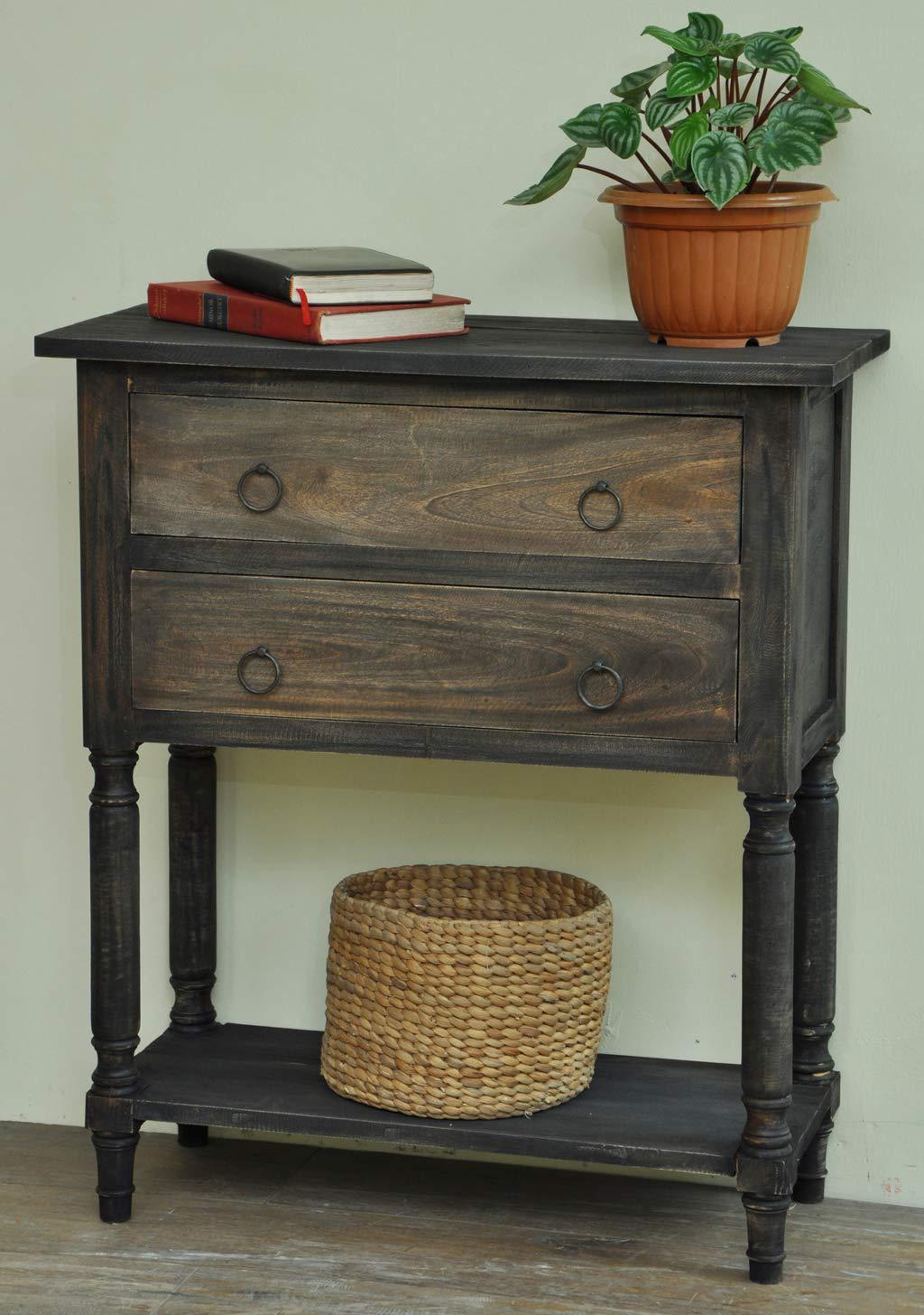 August Grove® Talbotton Solid Wood 2 - Drawer End Table