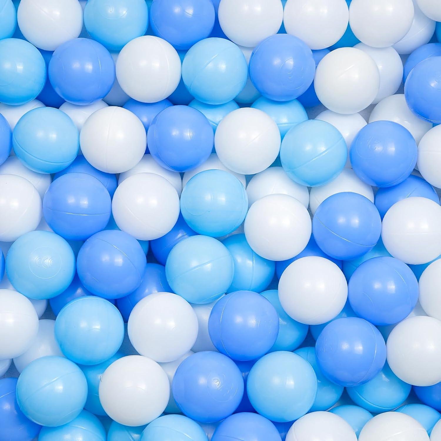 Anvazise 100Pcs Ball Pit Balls Thickened Eco-friendly Smooth Reusable Bite-resistant Hand-on Ability PE Material Macaron Color Pit Balls Kindergarten Toy