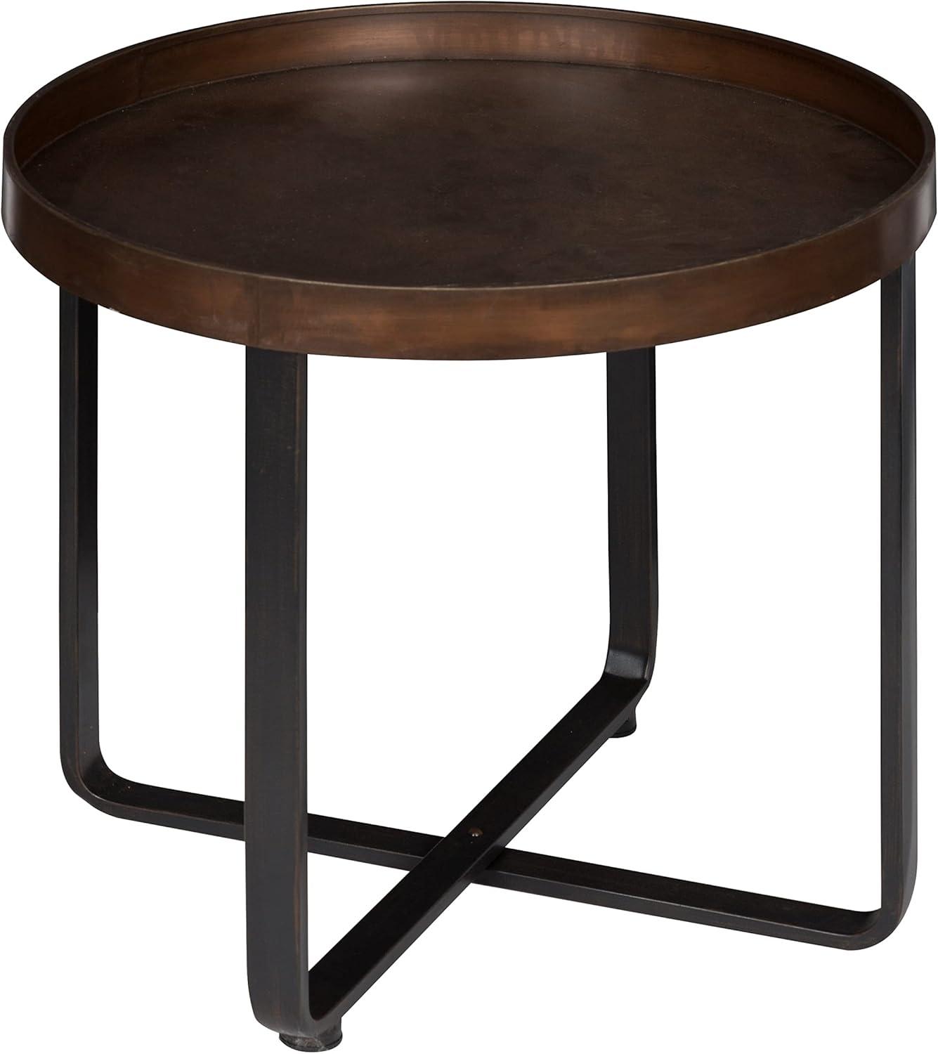 Kate and Laurel Zabel Round Metal End Table