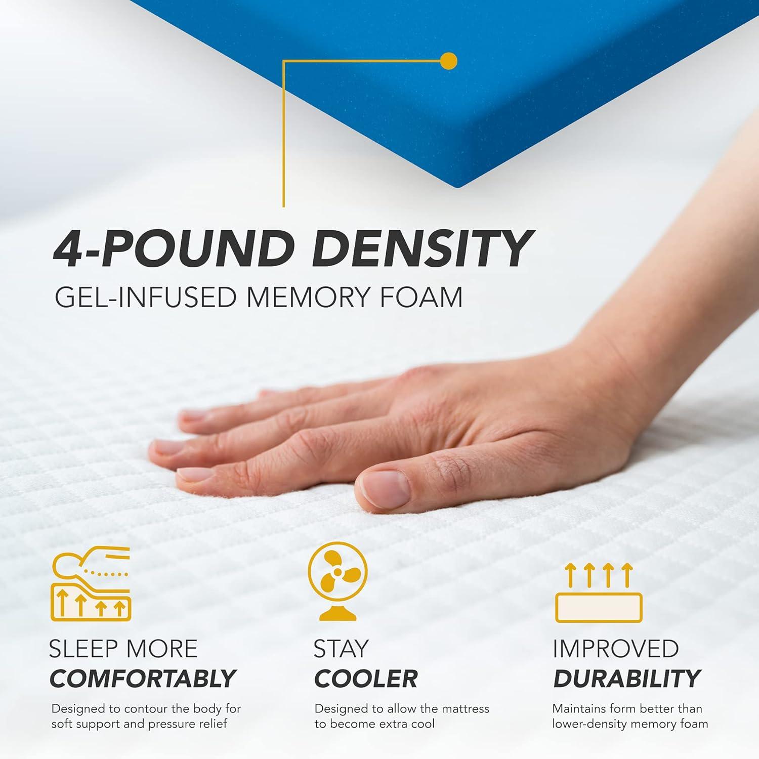 Dynasty Mattress 10'' Medium-Firm Gel Memory Foam Mattress