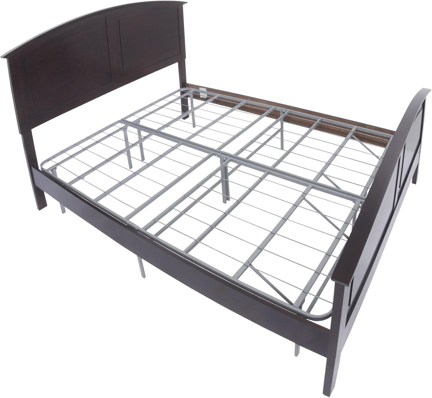 Full Size Silver Metal Platform Bed Frame