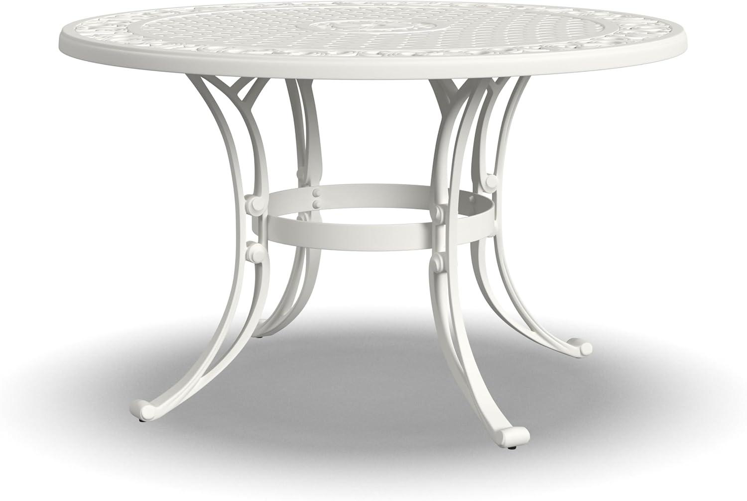 Homestyles Sanibel Aluminum Outdoor Dining Table in White