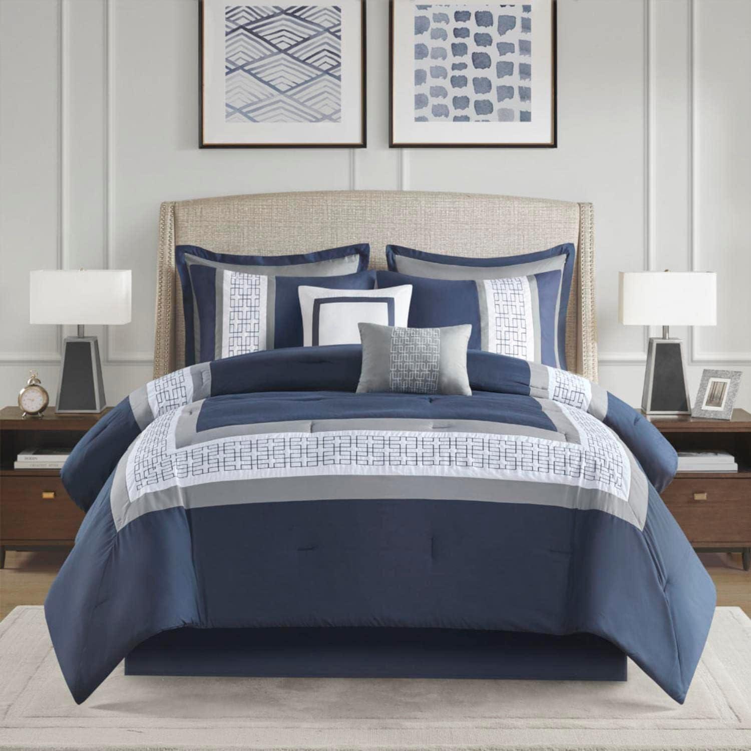 510 Design 8 Piece Embroidered Comforter Set