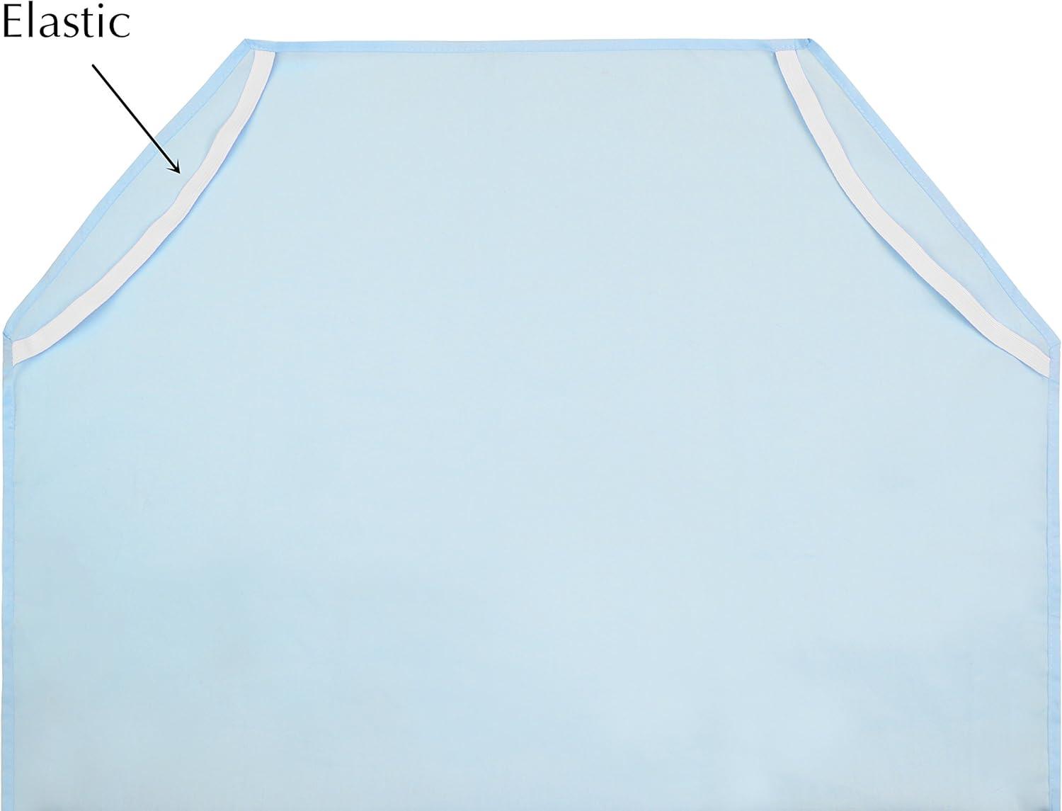 American Baby Company 10-Piece 100% Natural Cotton Percale Standard Daycare/Pre-School Cot Sheet, Blue, 23" x 51", Soft Breathable, for Boys and Girls