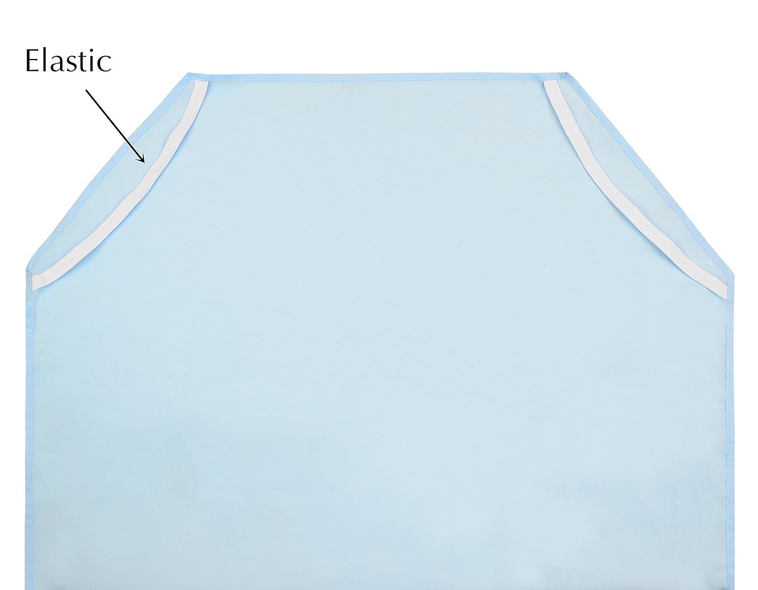American Baby Company 10-Piece 100% Natural Cotton Percale Standard Daycare/Pre-School Cot Sheet, Blue, 23" x 51", Soft Breathable, for Boys and Girls