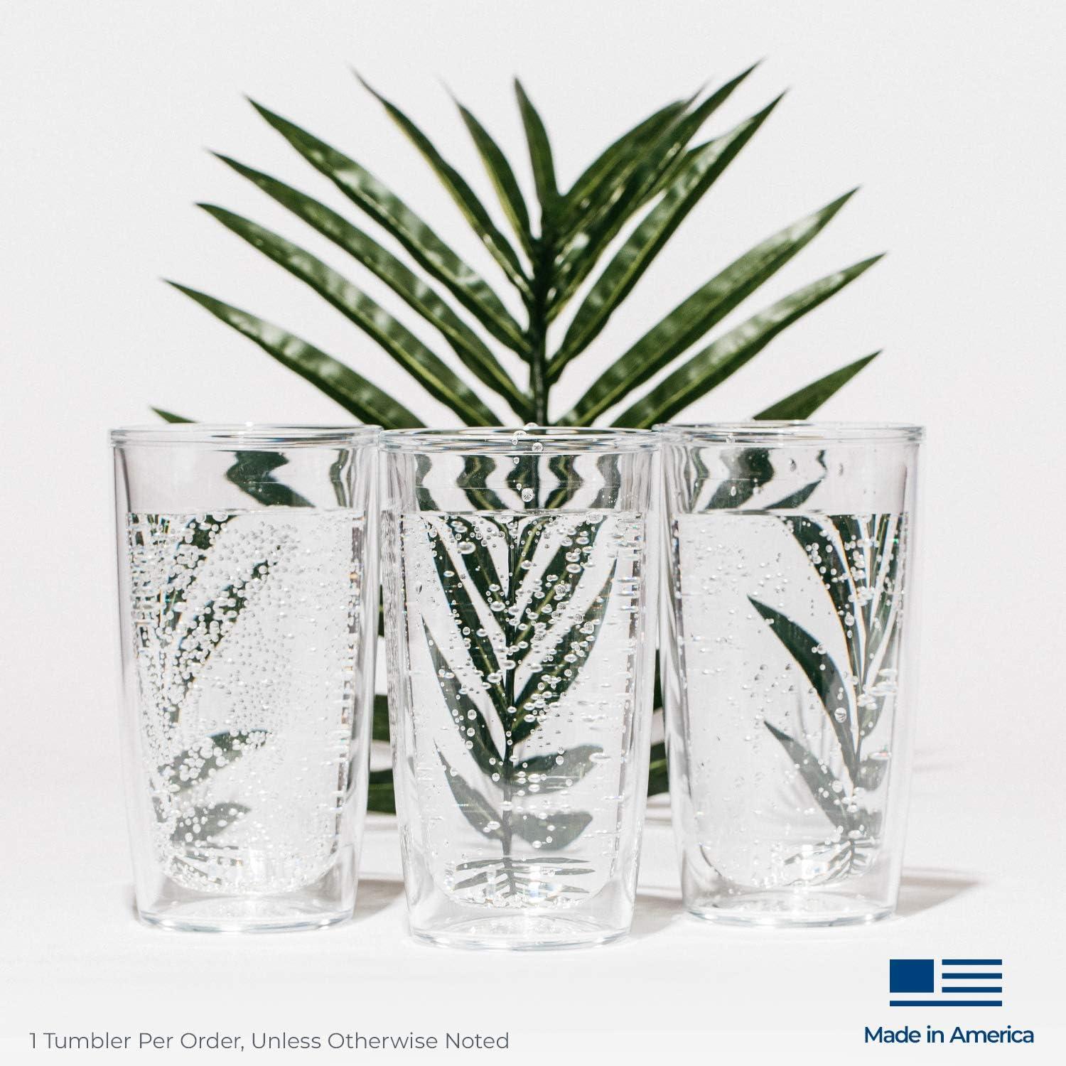 Assorted Nature Clear Double-Walled Insulated Travel Tumblers, 16oz - 4pk