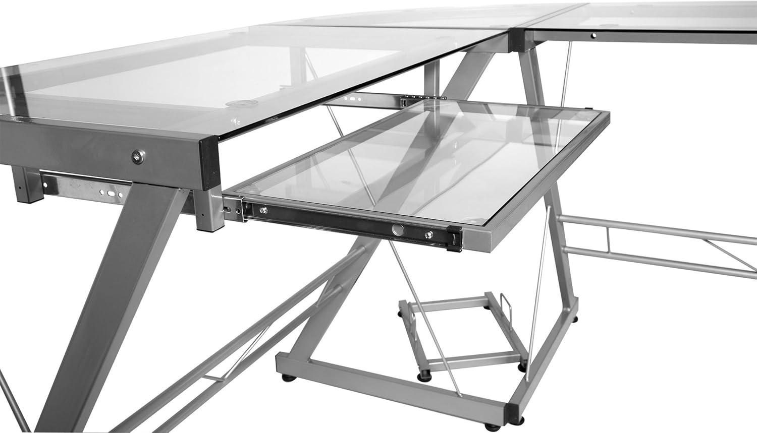 OneSpace - Table - L-shaped - black - black base