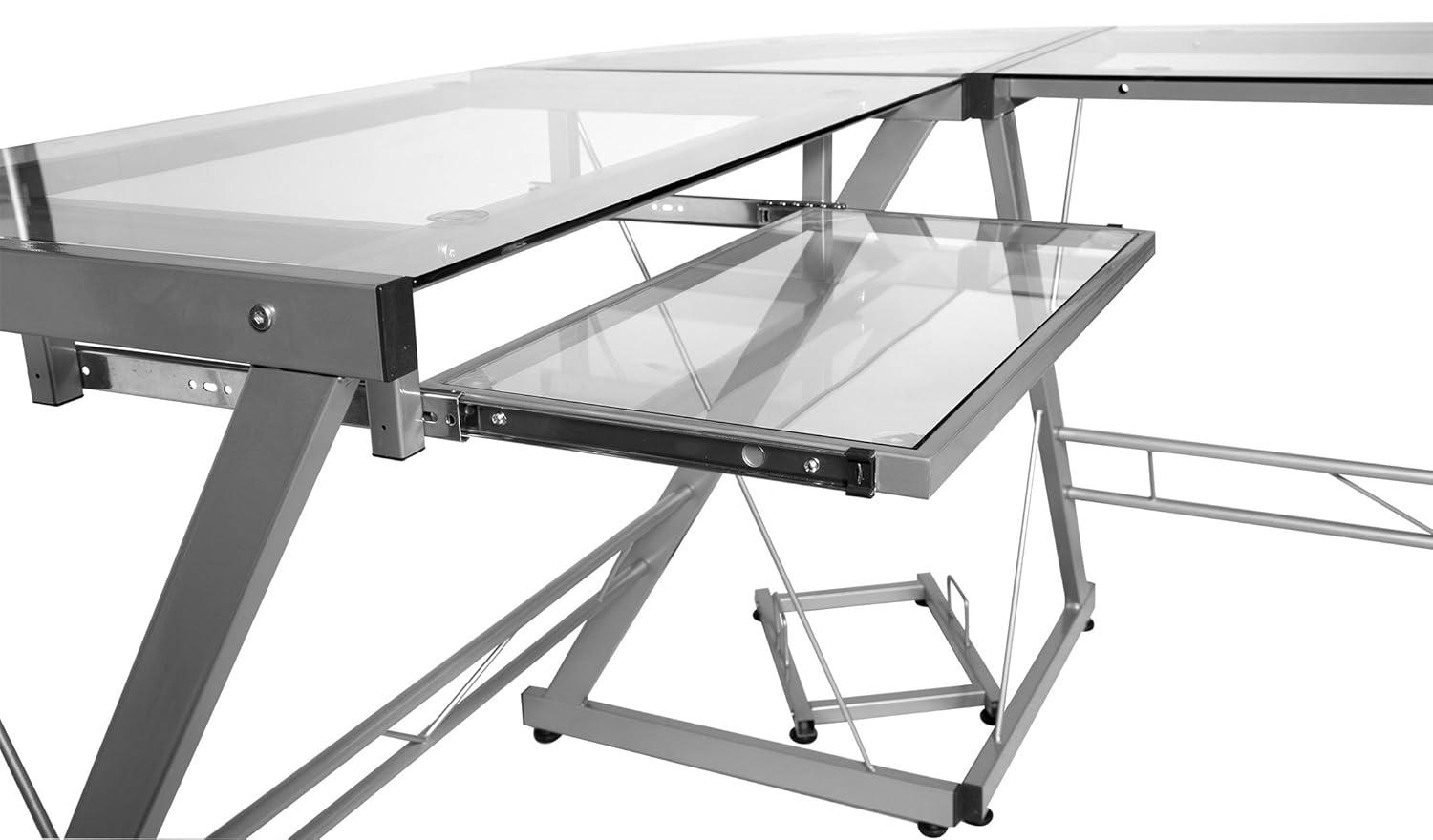 OneSpace - Table - L-shaped - black - black base