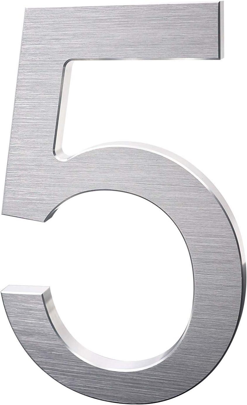 Barton Barton 6-Inch Floating Mount Steel House Number for Address Sign (Black)