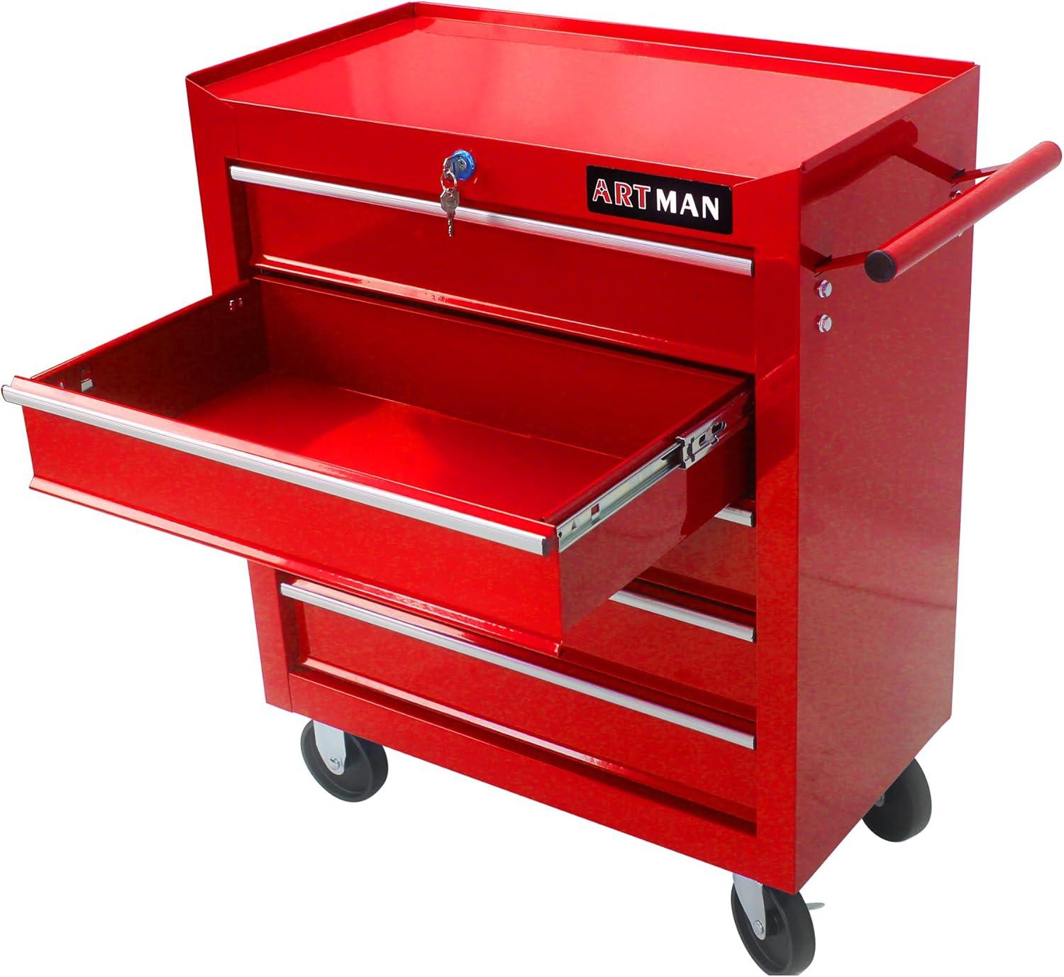 Yesurprise 12.99'' W 5 -Drawer Steel Job Site Storage with Wheels