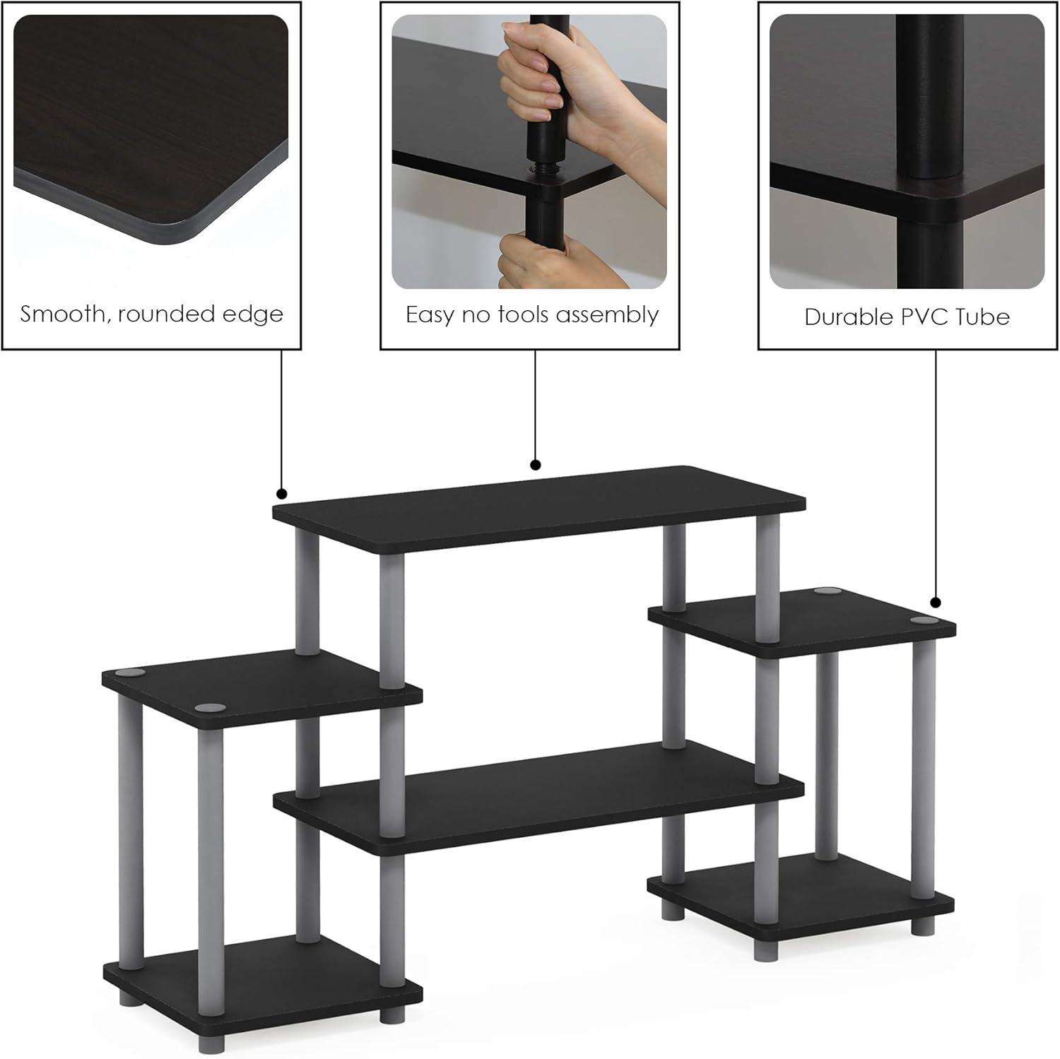 Furinno 11257 Turn - N - Tube No Tools Entertainment Center, Black