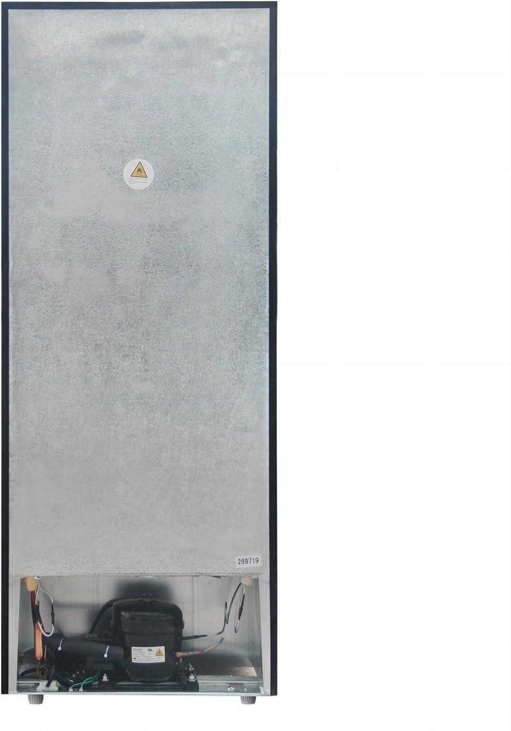 ARCTIC CHEF Reversible Hinged 75 Cu Ft 2-Door Top Freezer Refrigerator Black