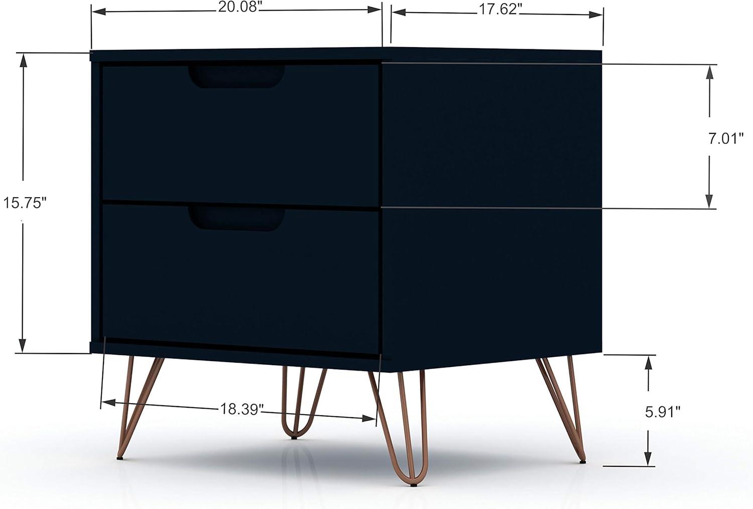 2.0 Rockefeller Nightstand - Manhattan Comfort