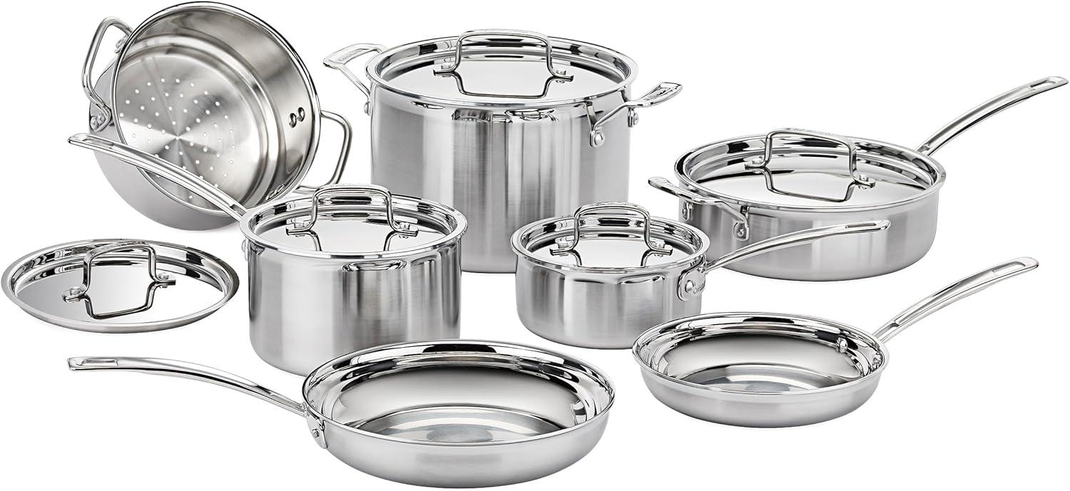 Cuisinart ® MultiClad Pro™ 12-Piece Tri-Ply Stainless Steel Cookware Set