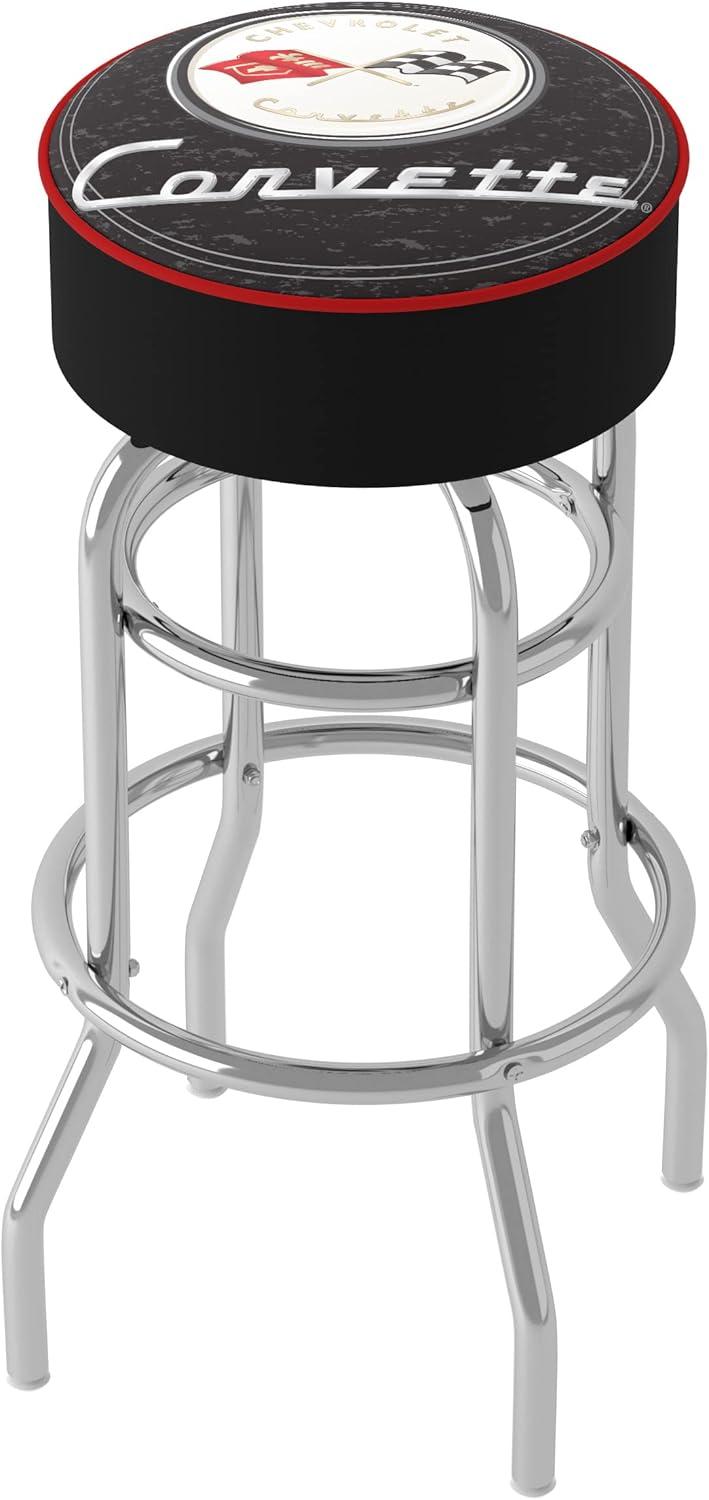 Trademark Global Swivel Upholstered Counter Stool with Metal Frame