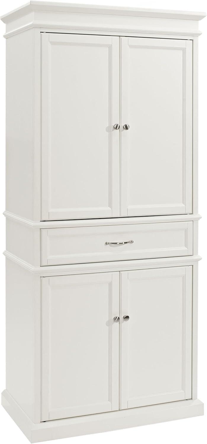 Parsons Pantry Storage Wood/Mahogany - Crosley: Adjustable Shelving, Drawer, Traditional Style