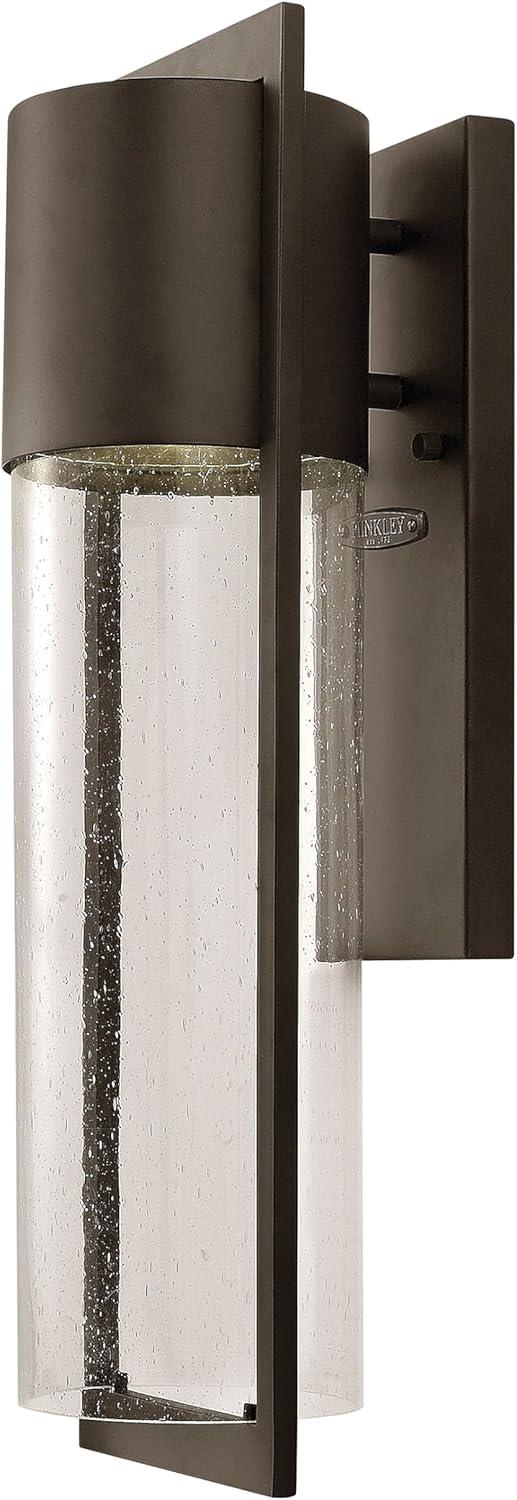 Shelter Buckeye Bronze 1-Light Outdoor Wall Lantern with Clear Seedy Glass