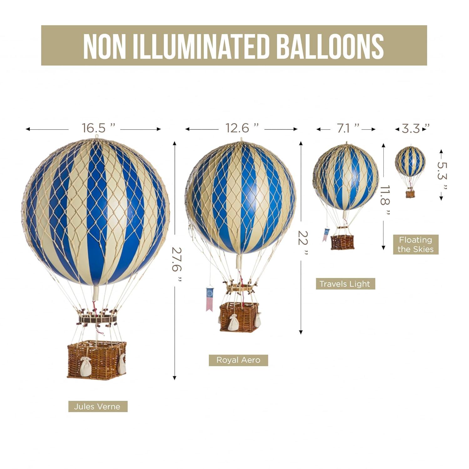 Patriotic Red White and Blue Woven Hot Air Balloon Decor