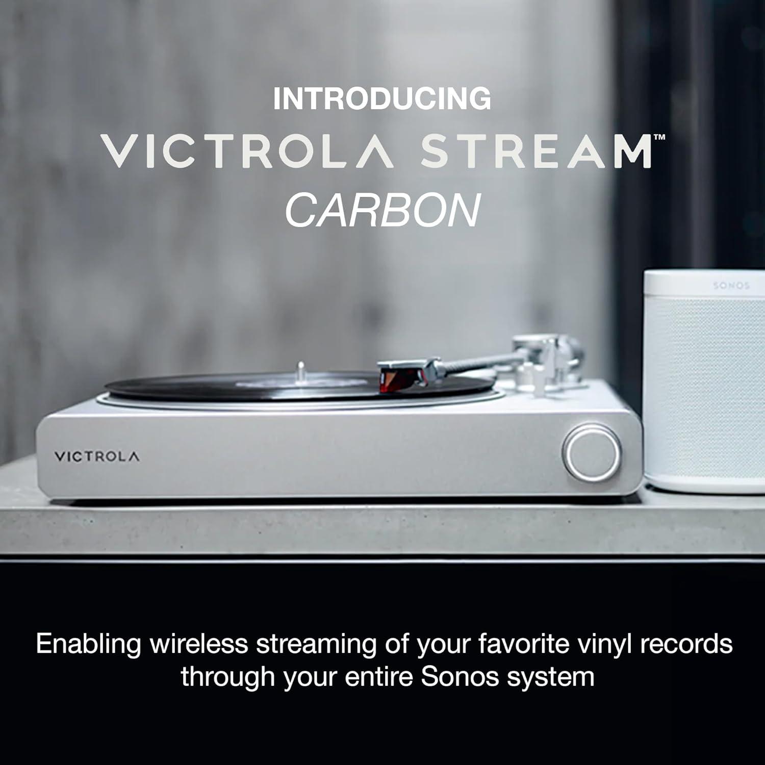 Victrola Stream Carbon Works with Sonos Turntable