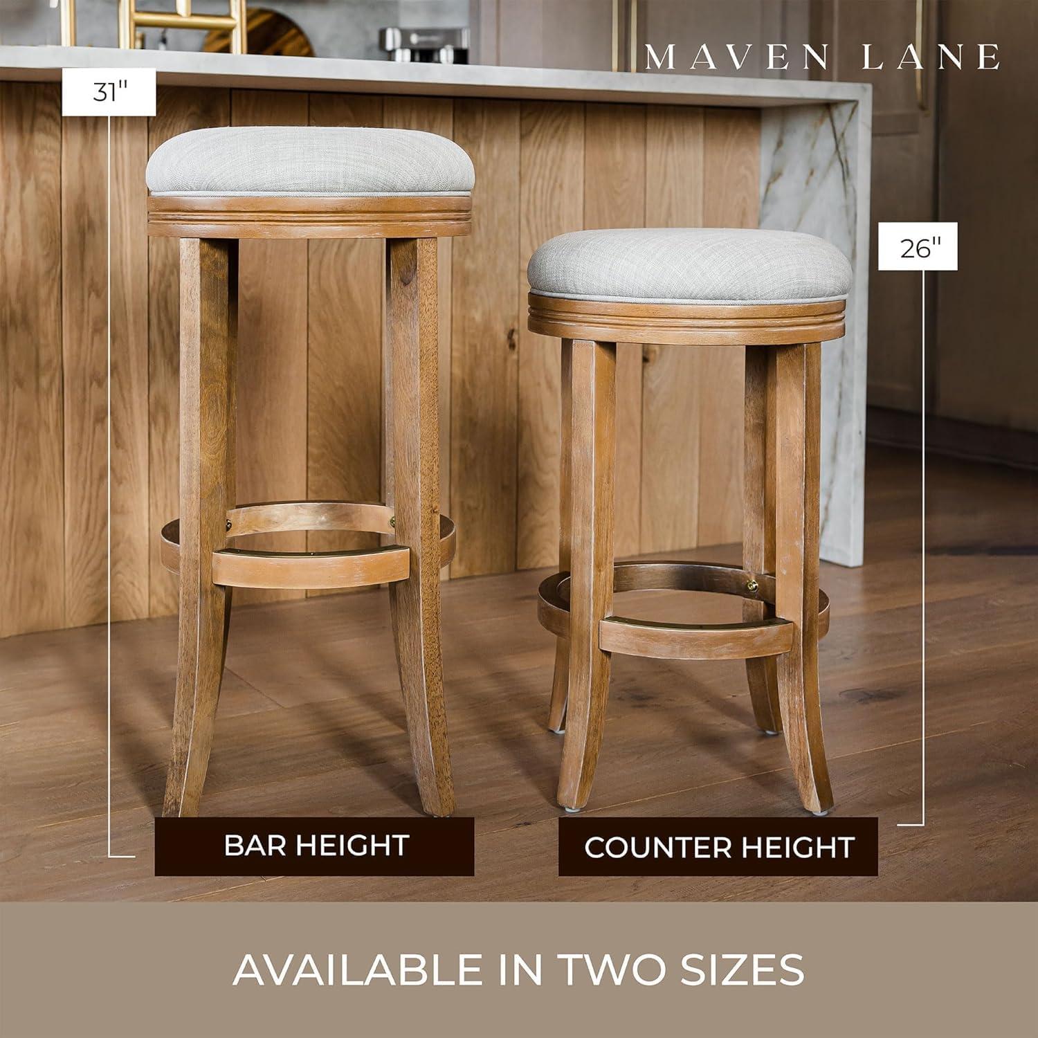 Maven Lane Maven Lane Eva Stool with Fabric Upholstery