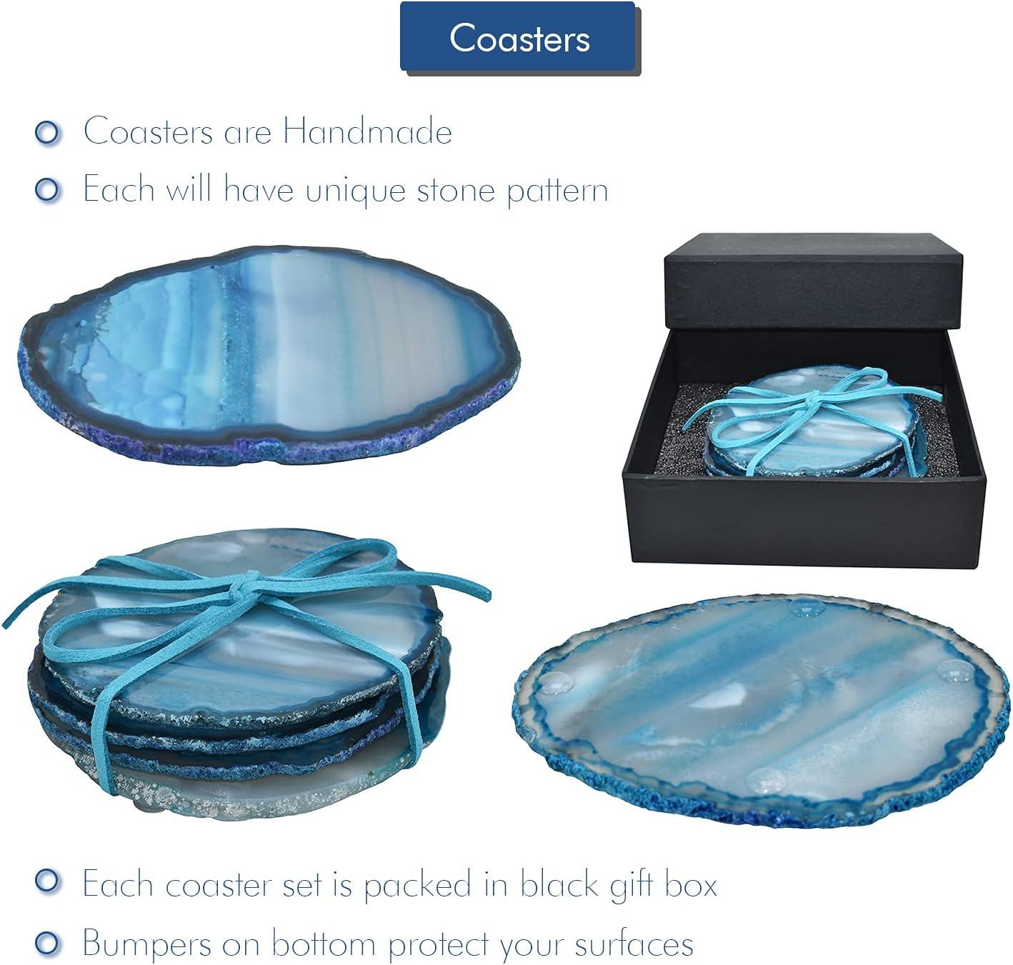 Agate 4 Piece Coaster Set