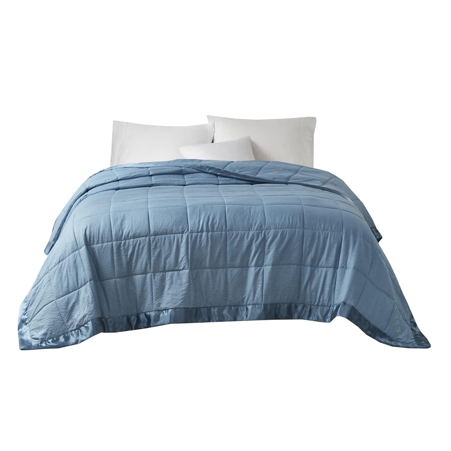 Madison Park Cambria Oversized Down Alternative Blanket with Satin Trim