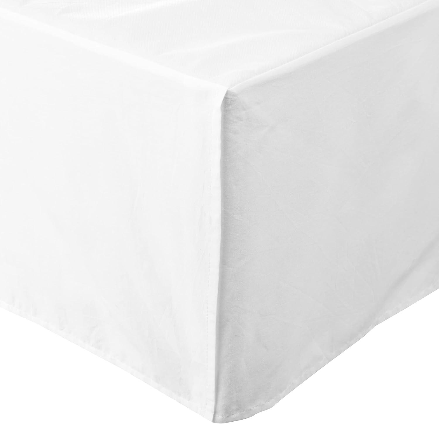 Nautica Solid Bedskirt 100% Cotton Fitted 15" Bed Skirt