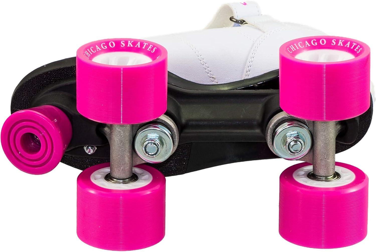 Chicago Ladies Bullet Speed Skates White Classic Quad Roller Skate, Size 9
