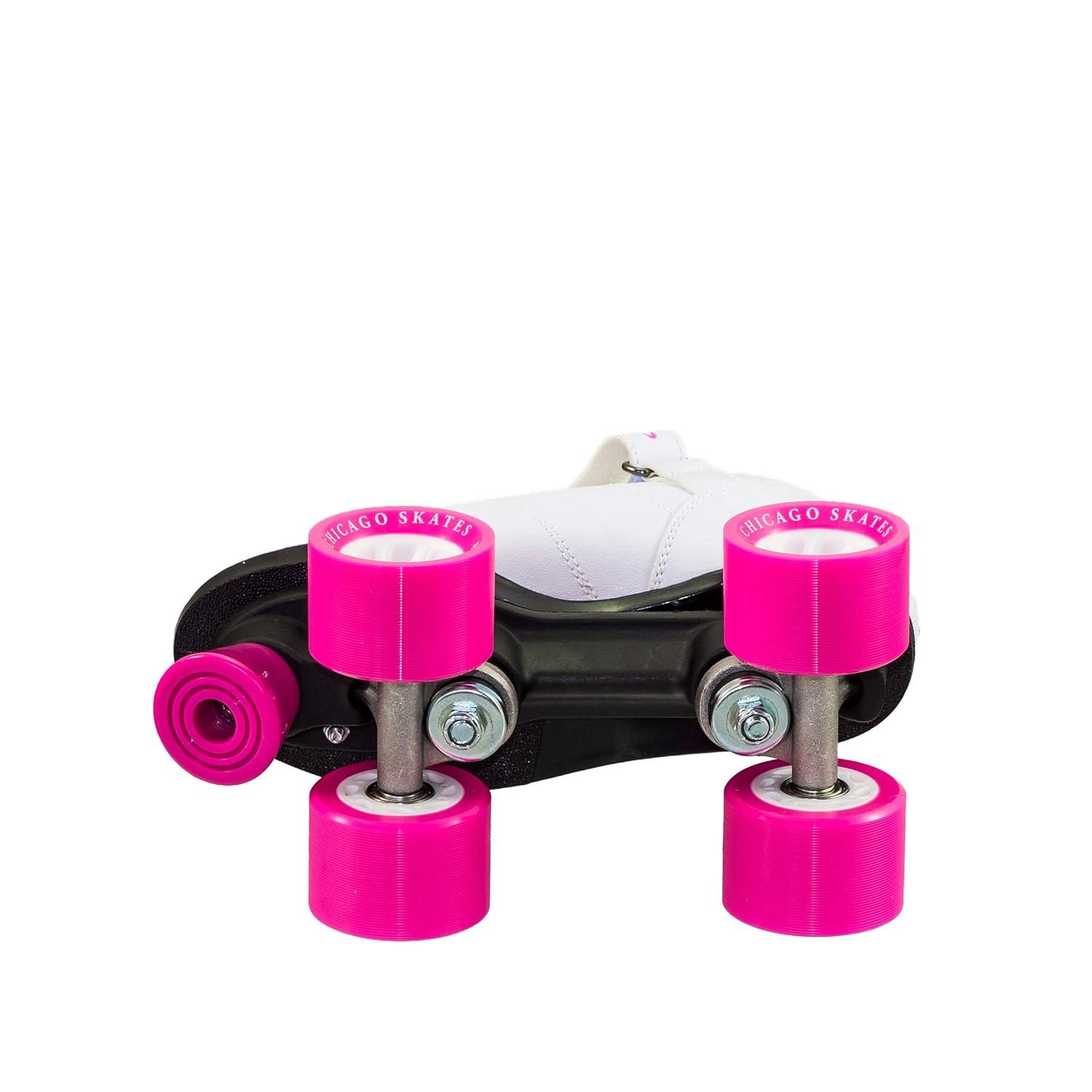 Chicago Ladies Bullet Speed Skates White Classic Quad Roller Skate, Size 9