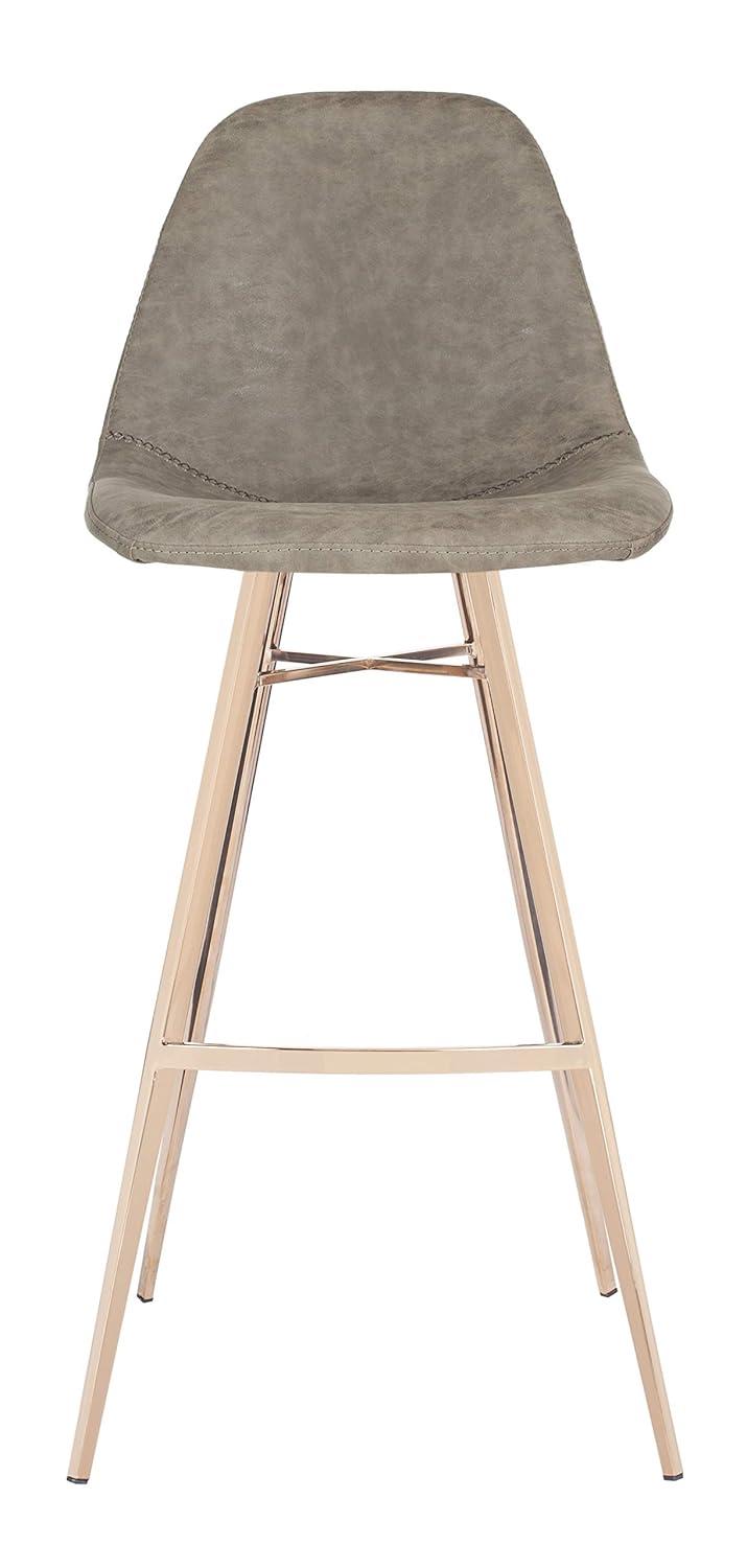 Mathison Bar Stool  - FOX3011 - Taupe/Copper - Safavieh Couture