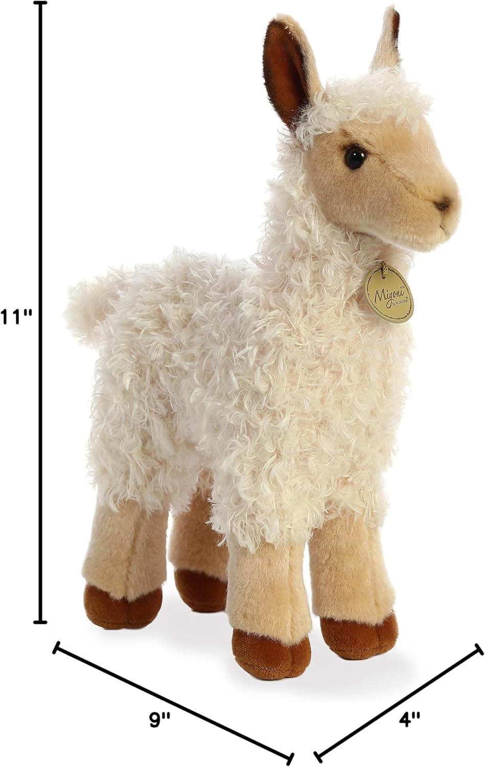 Aurora - Medium Tan Miyoni - 12" Llama - Realistic Stuffed Animal